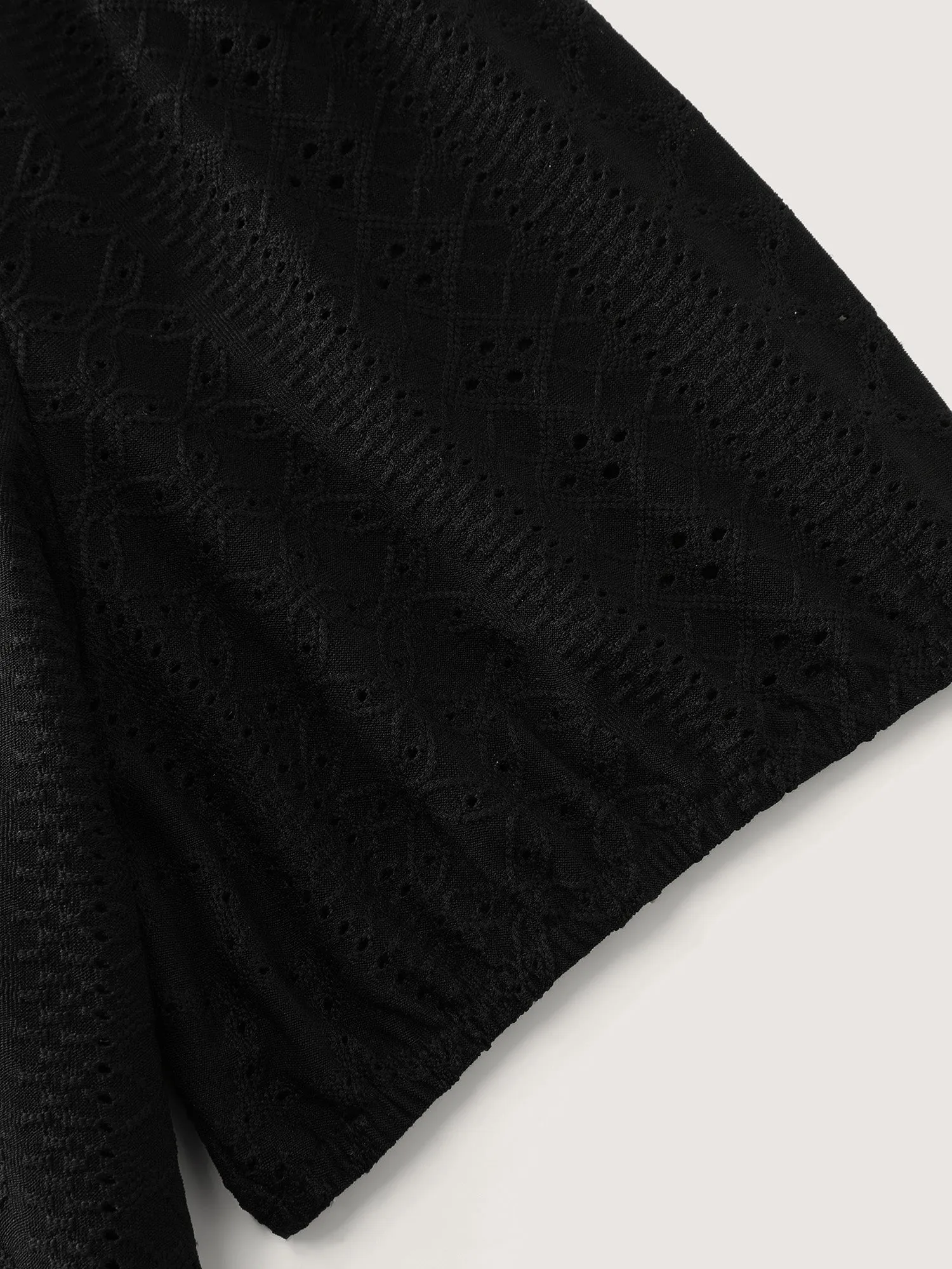 Textured Puffy Sleeve Round Neck T-Shirt sold by Bloomchic product image thumbnail 5