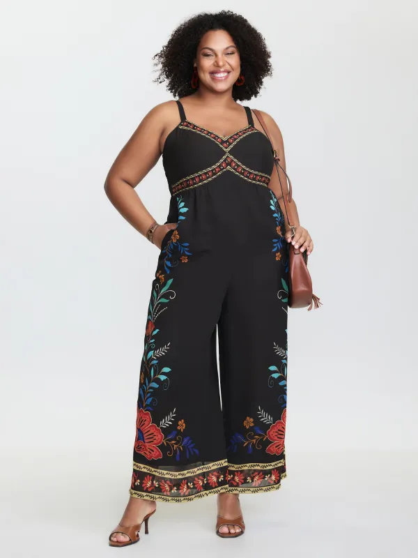Breezy Colorful Floral Print Jumpsuit sold by Bloomchic