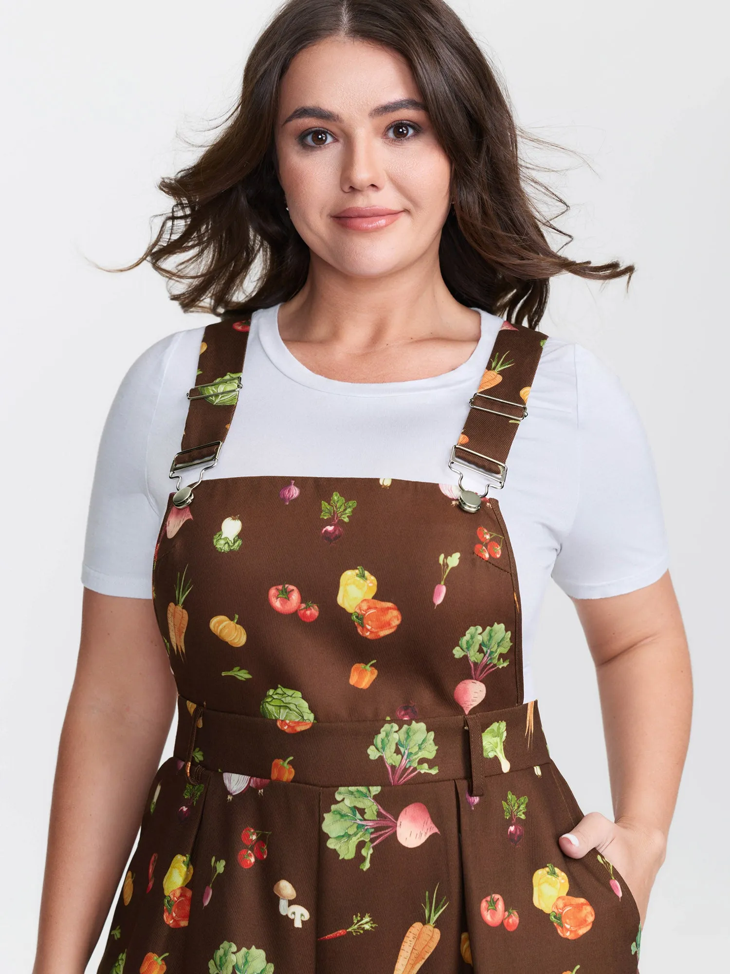 Juicy Fruity Print Adjustable Overall Jumpsuit sold by Bloomchic product image thumbnail 2