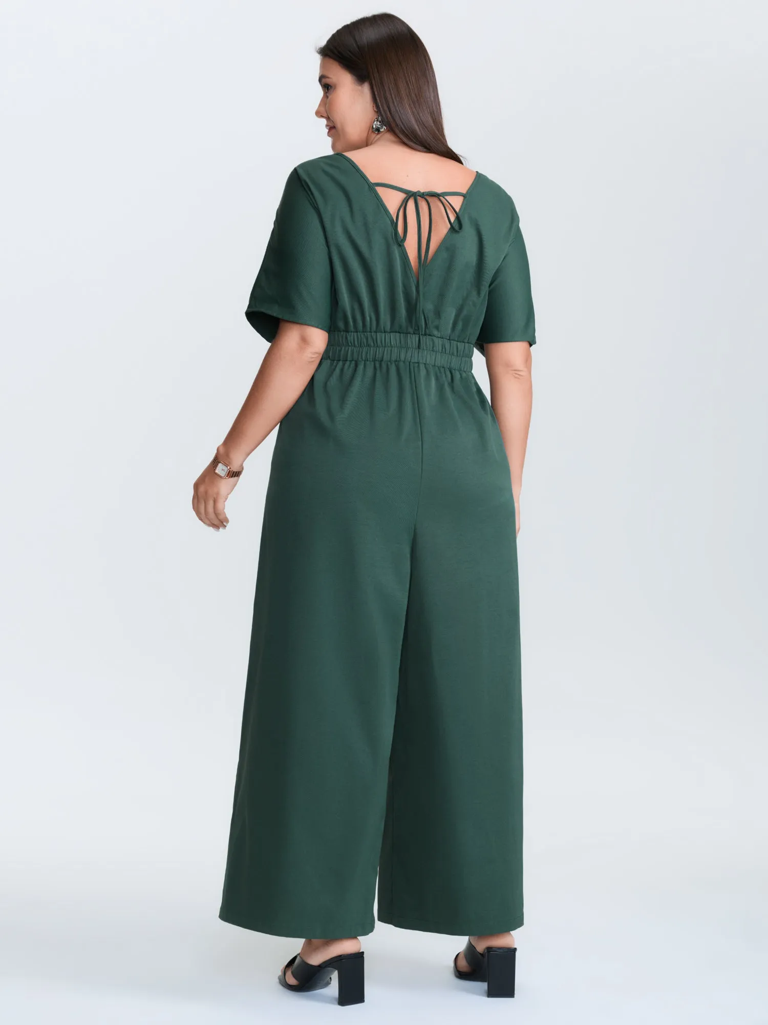 Backless Tie Pockets Jumpsuit sold by Bloomchic product image thumbnail 4