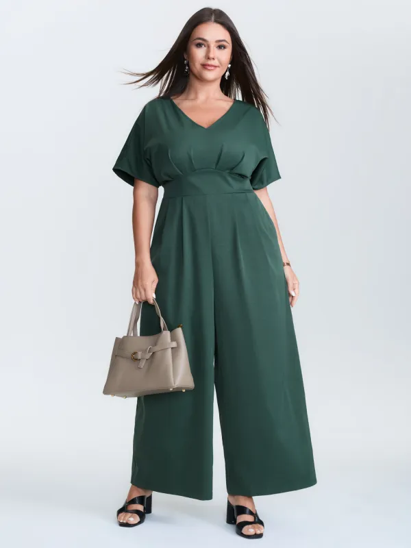 Backless Tie Pockets Jumpsuit sold by Bloomchic