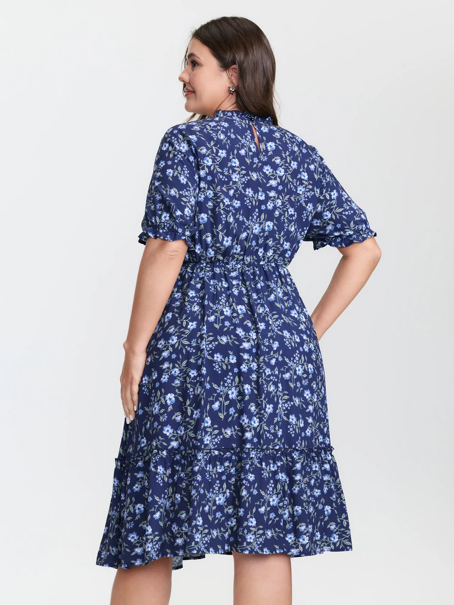 Spring Floral Print Pockets Midi Dress sold by Bloomchic product image thumbnail 4