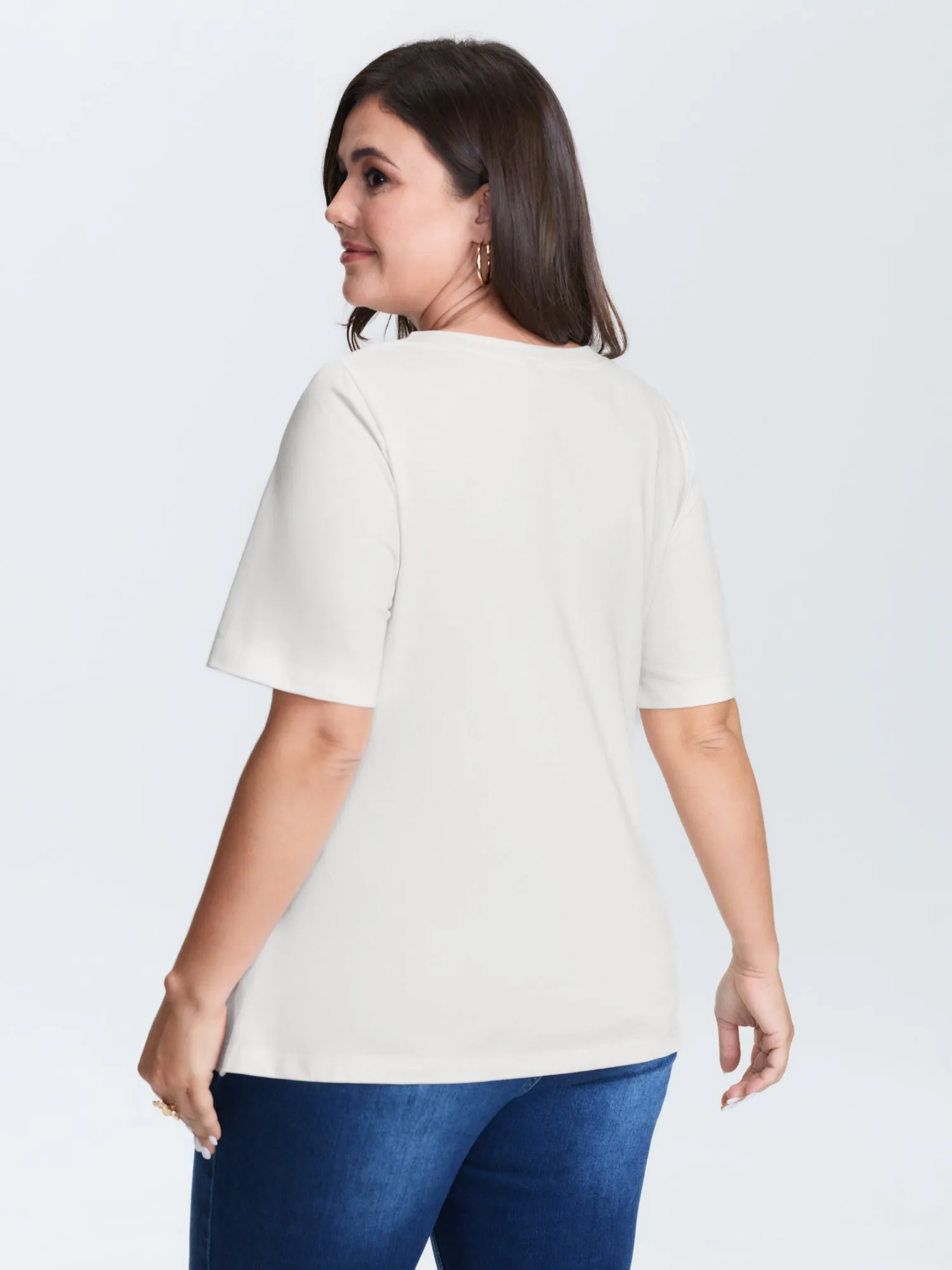 Cinched-Waist Ruched Plain Knit Top sold by Bloomchic product image thumbnail 4