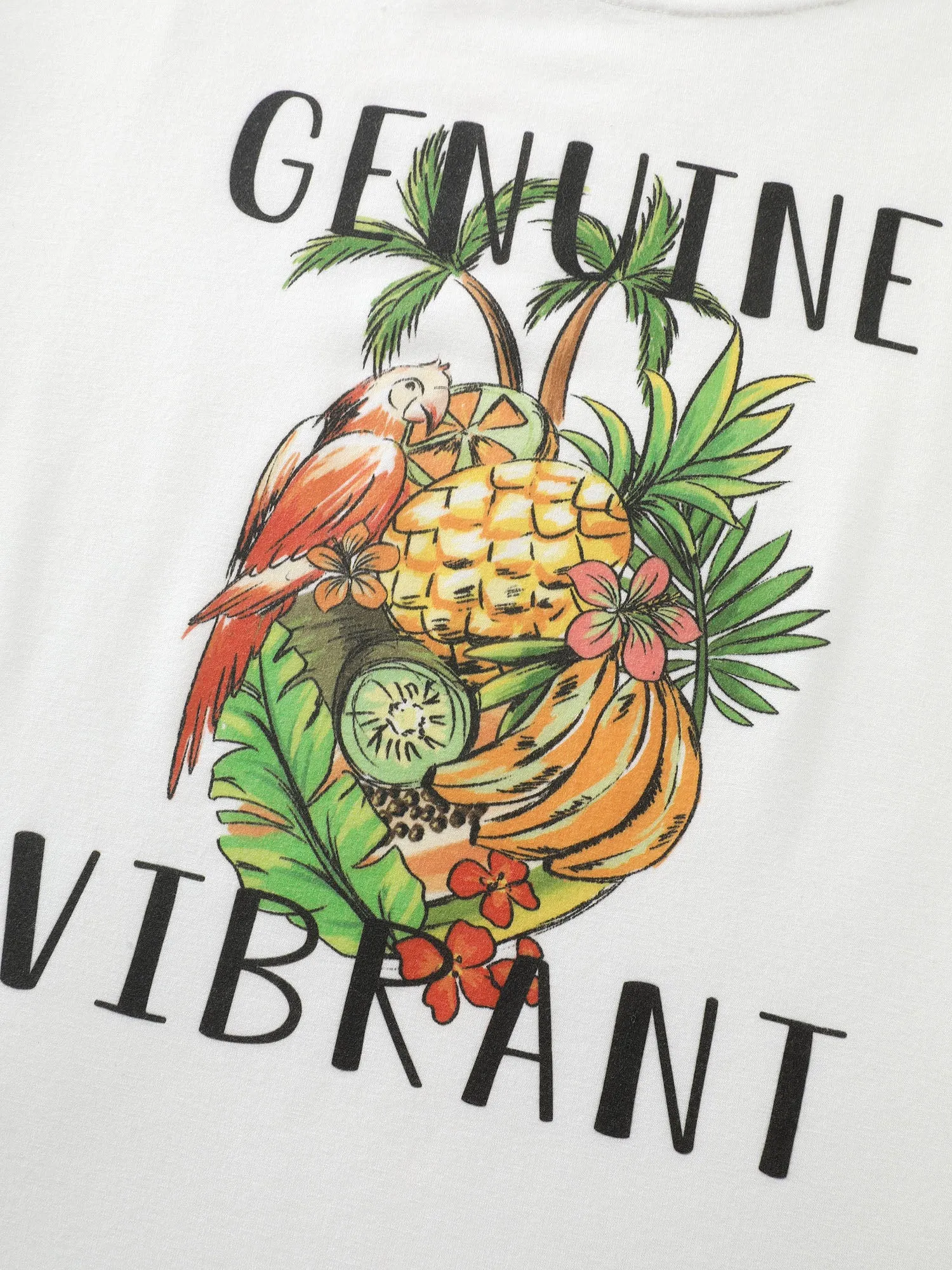 Bright Fruit Print Plain T-Shirt sold by Bloomchic product image thumbnail 5