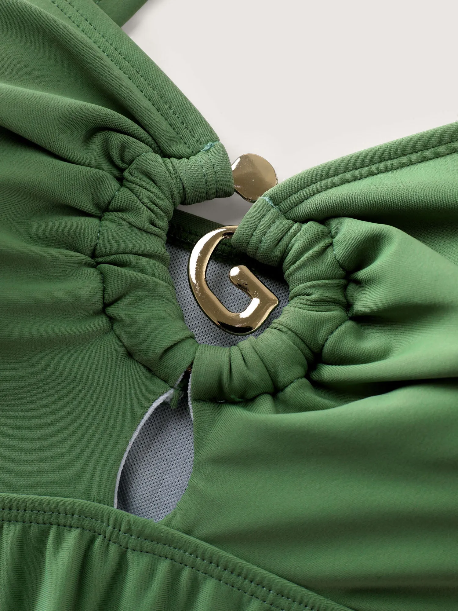 Metal Buckle Keyhole Swim Top sold by Bloomchic product image thumbnail 5