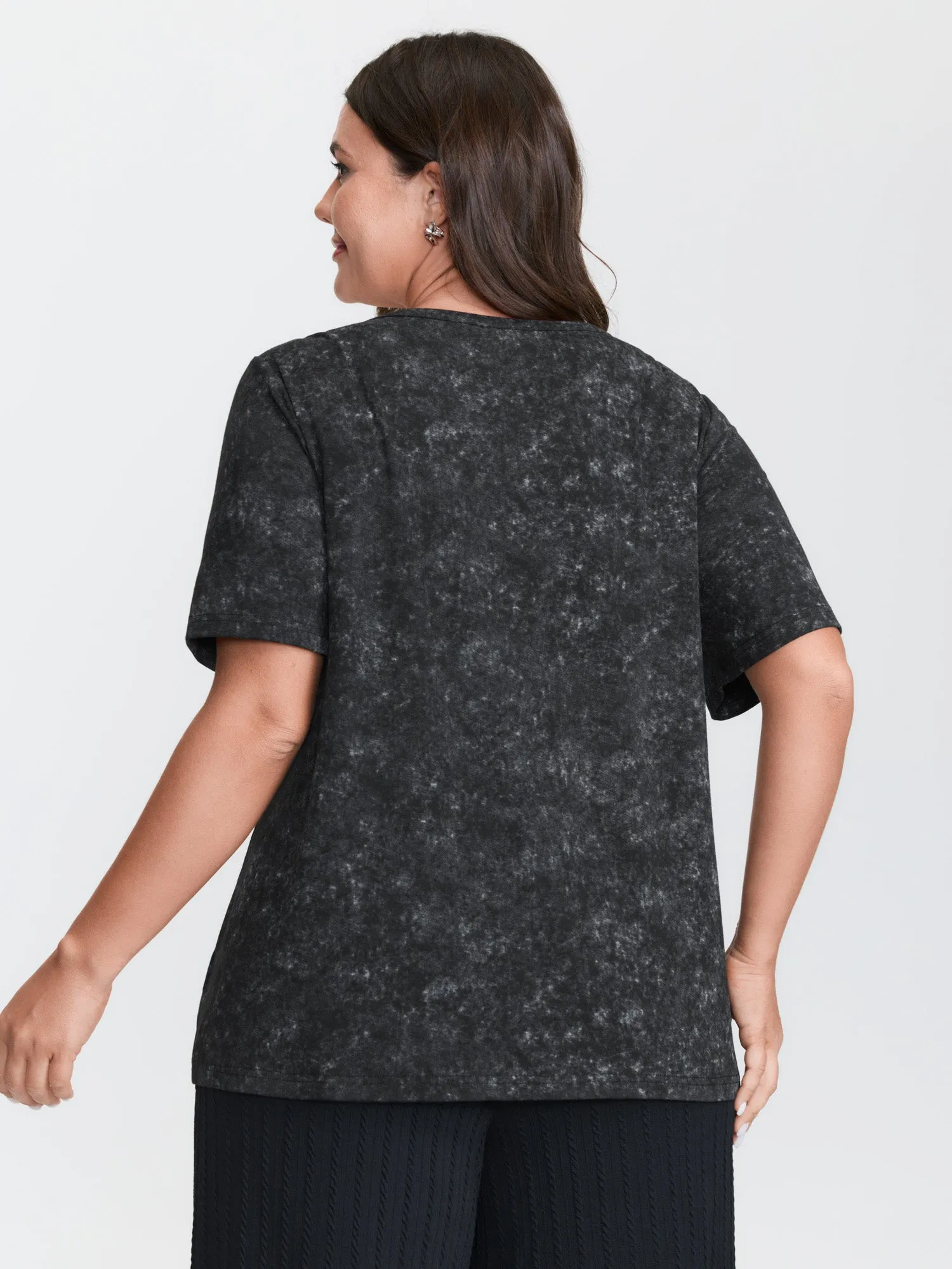Supersoft Cat Pattern Cut-Out T-Shirt sold by Bloomchic product image thumbnail 4