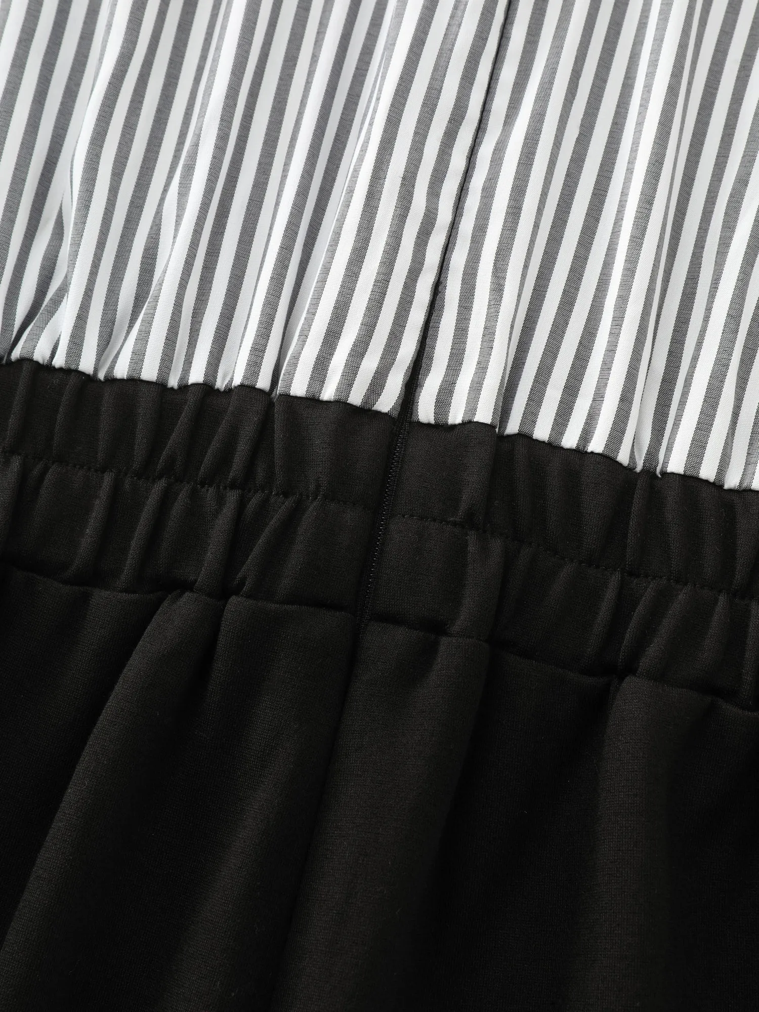 Striped Button Front Wide Leg Jumpsuit sold by Bloomchic product image thumbnail 5