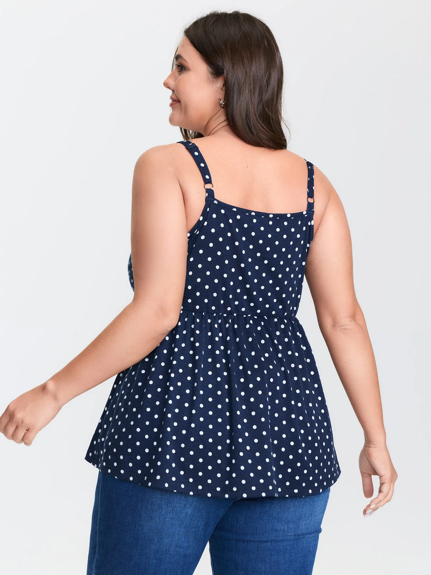 Polka Dot Lace Trim Bowknot Tank Top sold by Bloomchic product image thumbnail 4