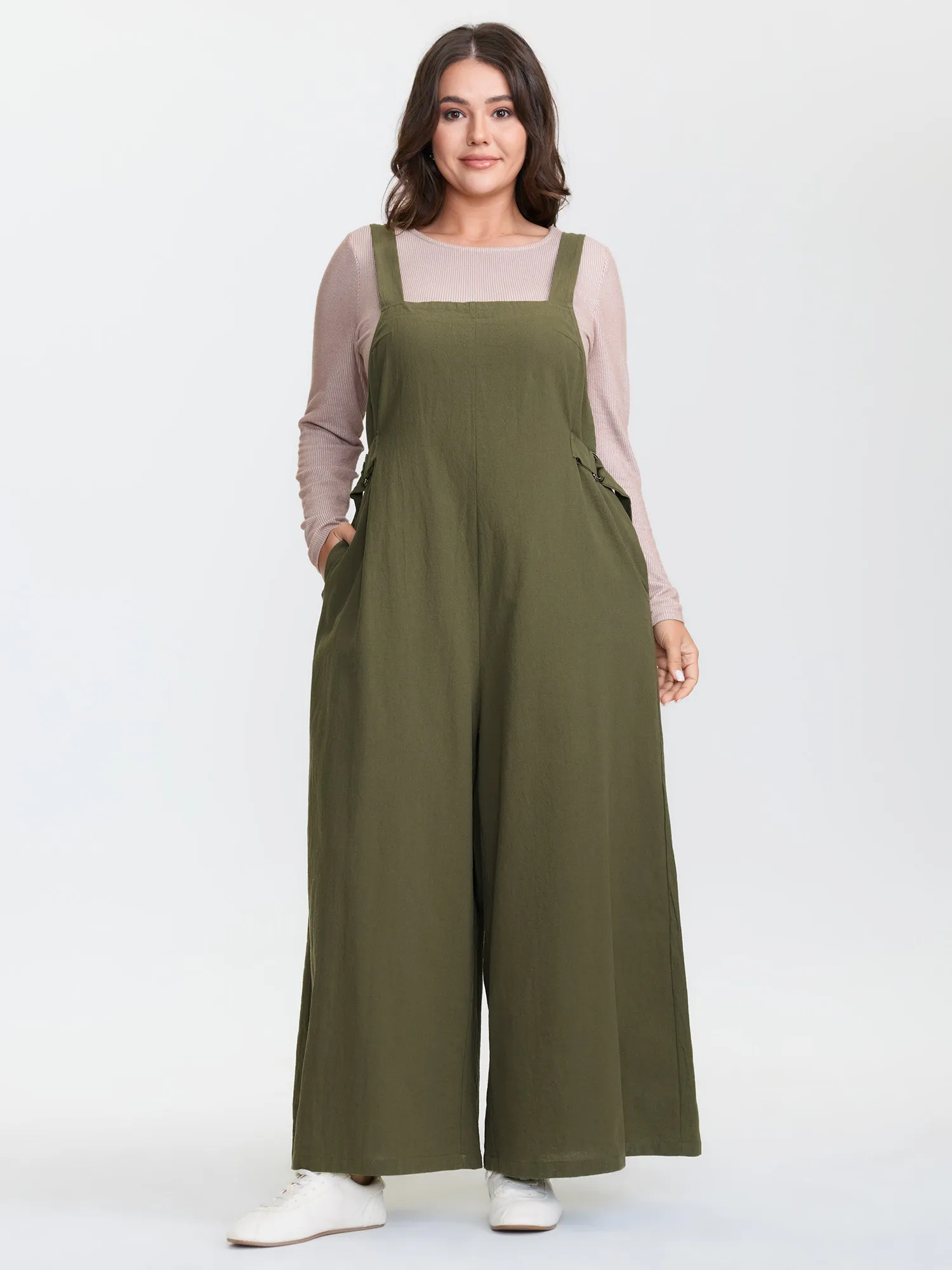 Cotton Pockets Wide Leg Jumpsuit sold by Bloomchic product image thumbnail 4