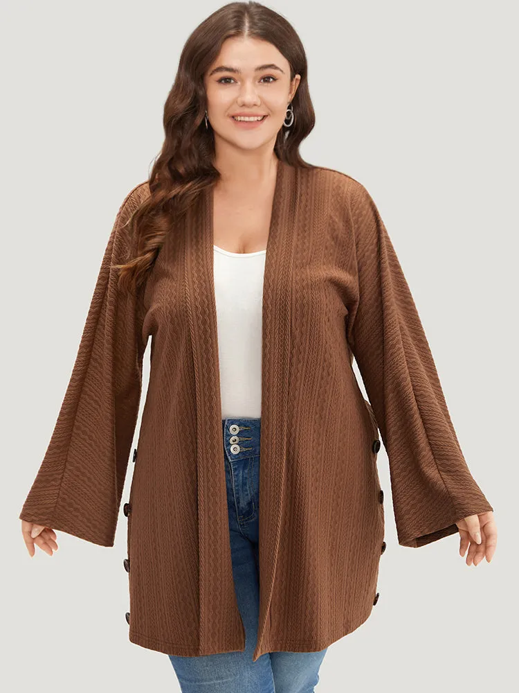 Halloween Texture Button Detail Open Front Kimono sold by Bloomchic product image thumbnail 3