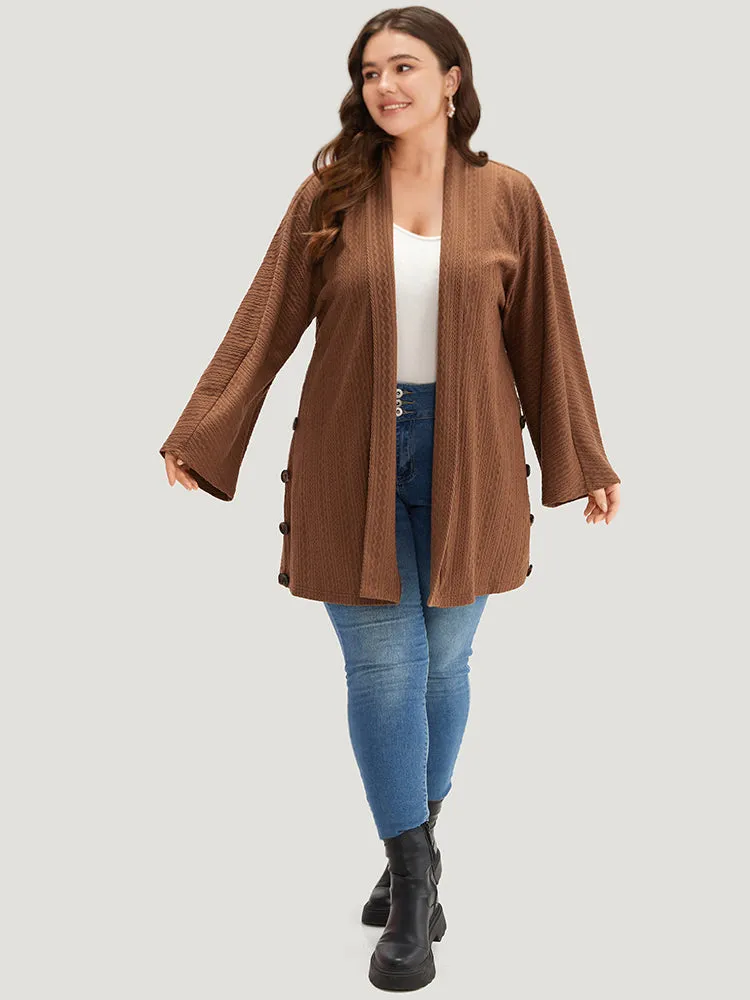 Halloween Texture Button Detail Open Front Kimono sold by Bloomchic product image thumbnail 4