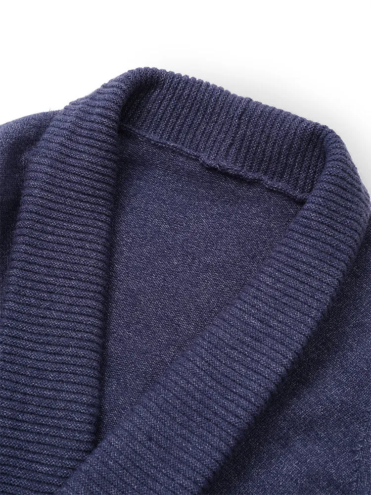 Anti-Pilling Solid Lapel Collar Open Front Cardigan sold by Bloomchic product image thumbnail 5