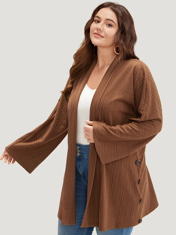 Halloween Texture Button Detail Open Front Kimono sold by Bloomchic product image thumbnail 5