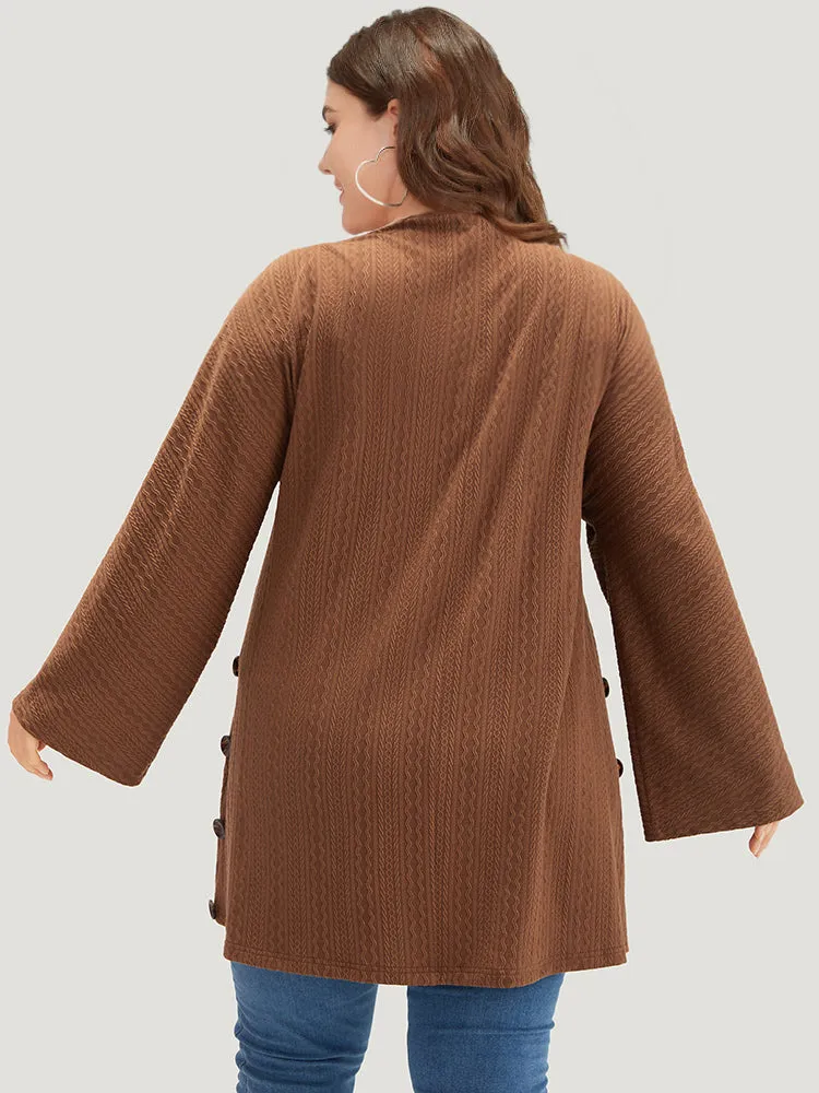 Halloween Texture Button Detail Open Front Kimono sold by Bloomchic product image thumbnail 2