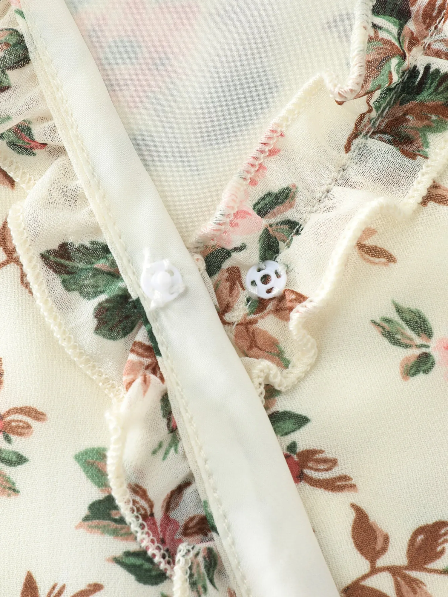 Floral Print Shirred Hem Blouse sold by Bloomchic product image thumbnail 5