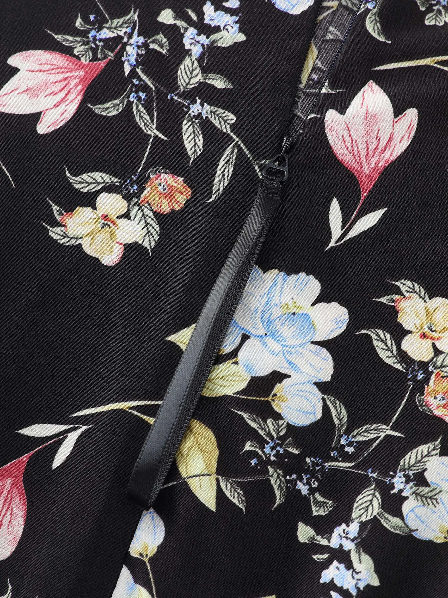 Floral Print Belted Plicated Detail Jumpsuit sold by Bloomchic product image thumbnail 5