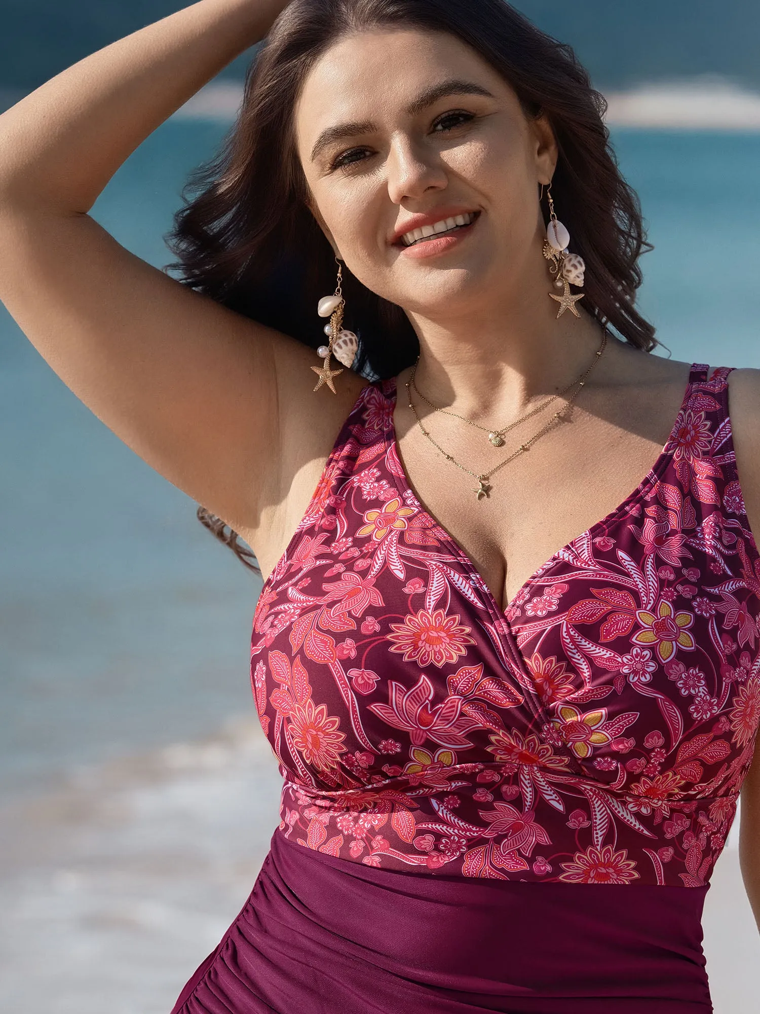 Floral Print Cut-Out Back One-Piece Swimsuit sold by Bloomchic product image thumbnail 2