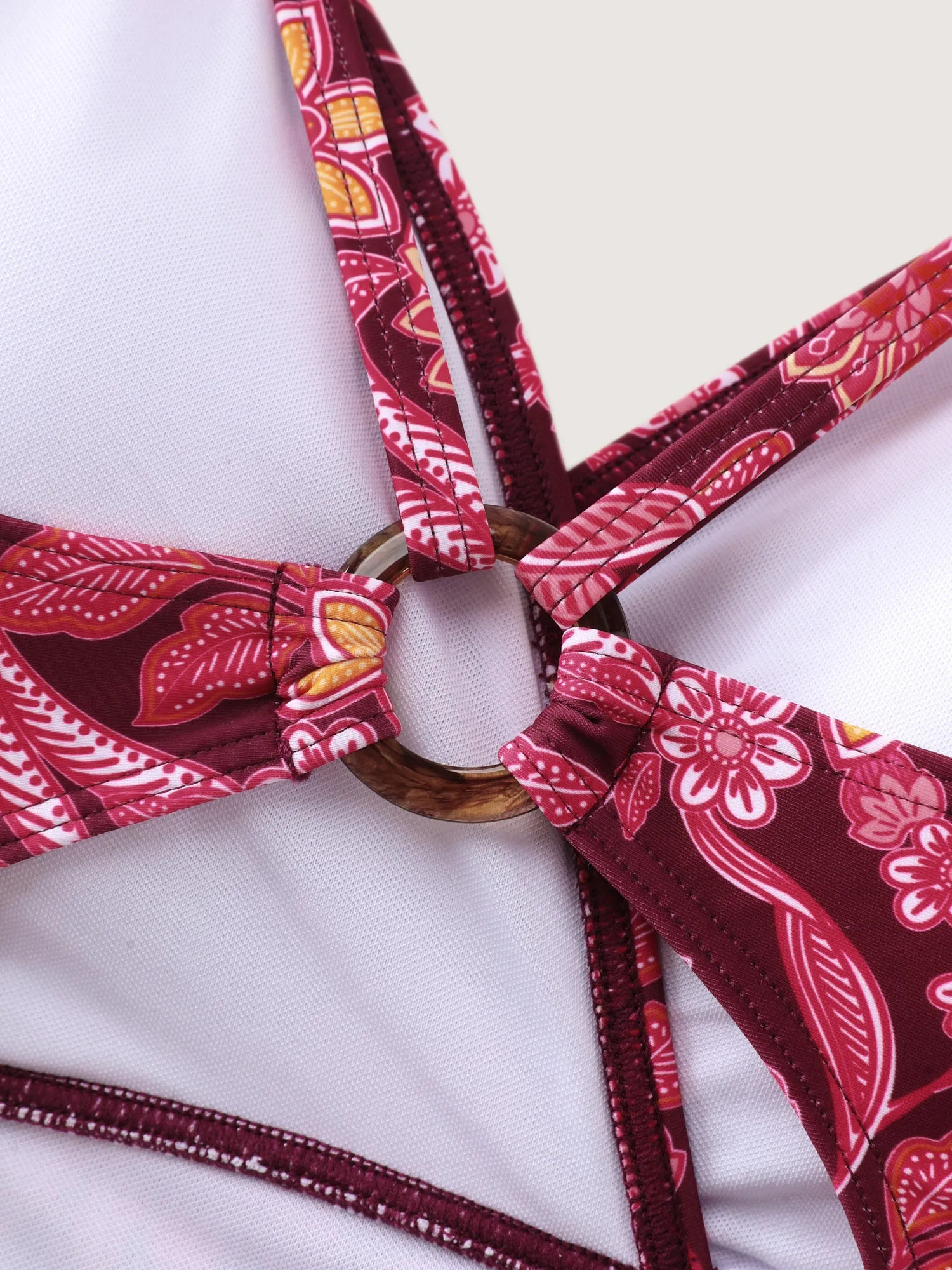 Floral Print Cut-Out Back One-Piece Swimsuit sold by Bloomchic product image thumbnail 5