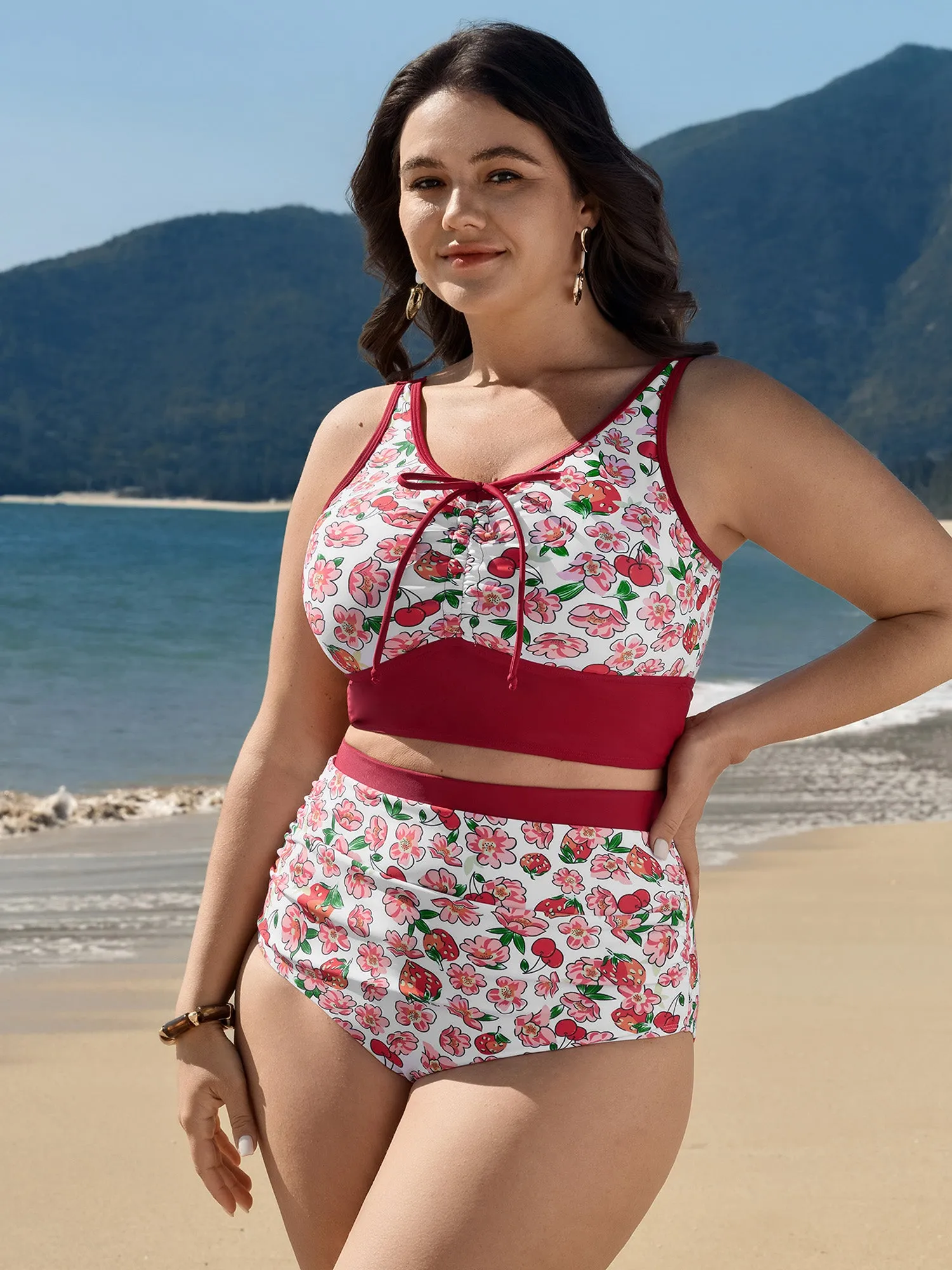 Floral Print Full-Hip Coverage Swim Bottoms sold by Bloomchic product image thumbnail 2