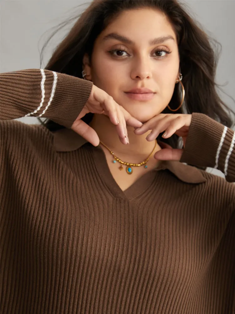 Supersoft Essentials Polo Striped Contrast Pullover sold by Bloomchic product image thumbnail 5