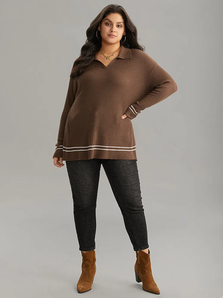 Supersoft Essentials Polo Striped Contrast Pullover sold by Bloomchic product image thumbnail 4
