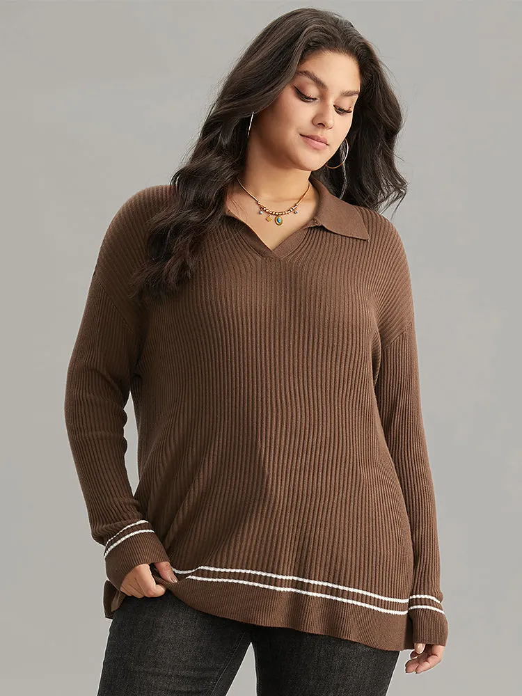 Supersoft Essentials Polo Striped Contrast Pullover sold by Bloomchic product image thumbnail 3