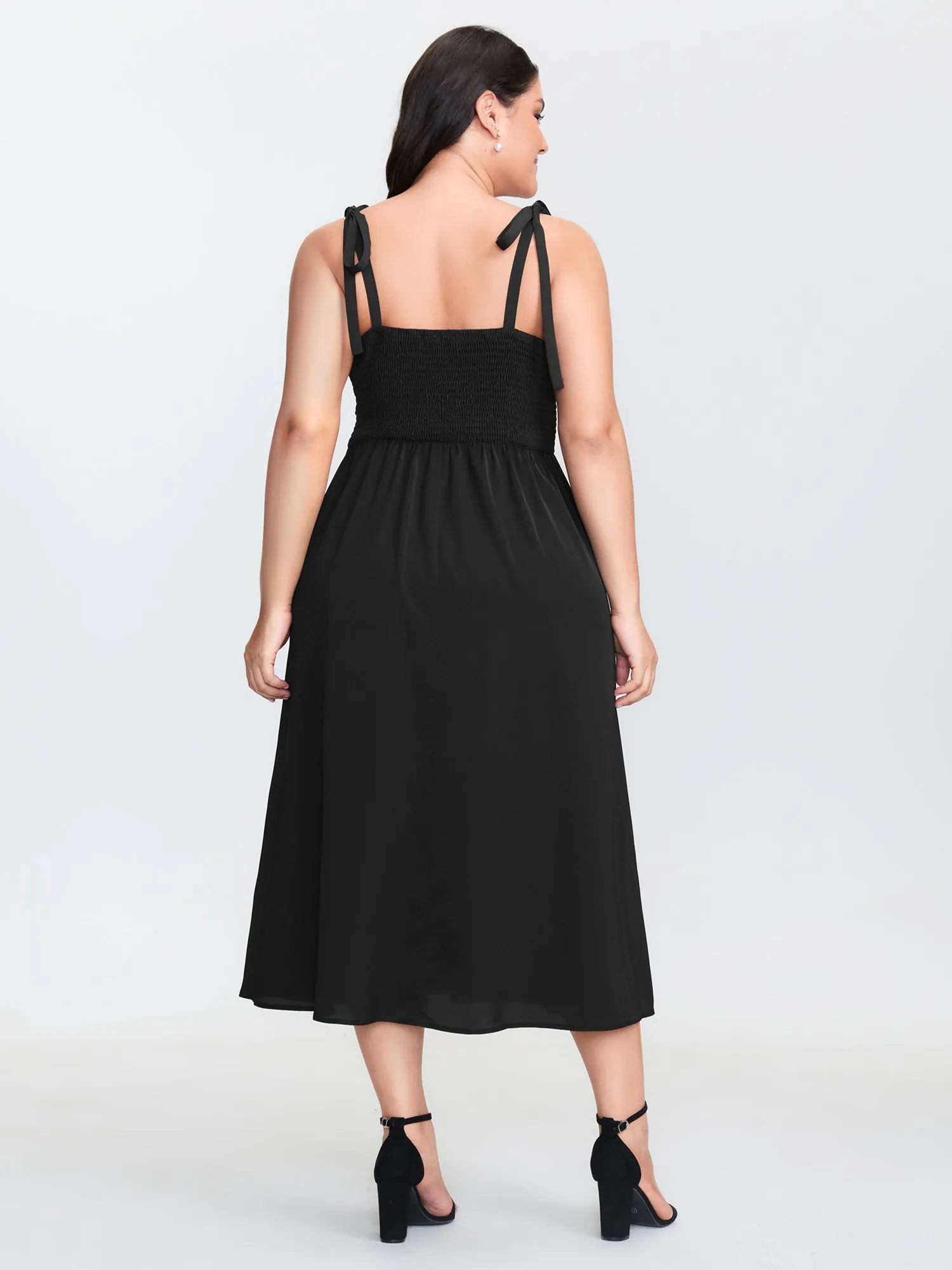 Bow-tie Straps Flowy Maxi Dress sold by Bloomchic product image thumbnail 4