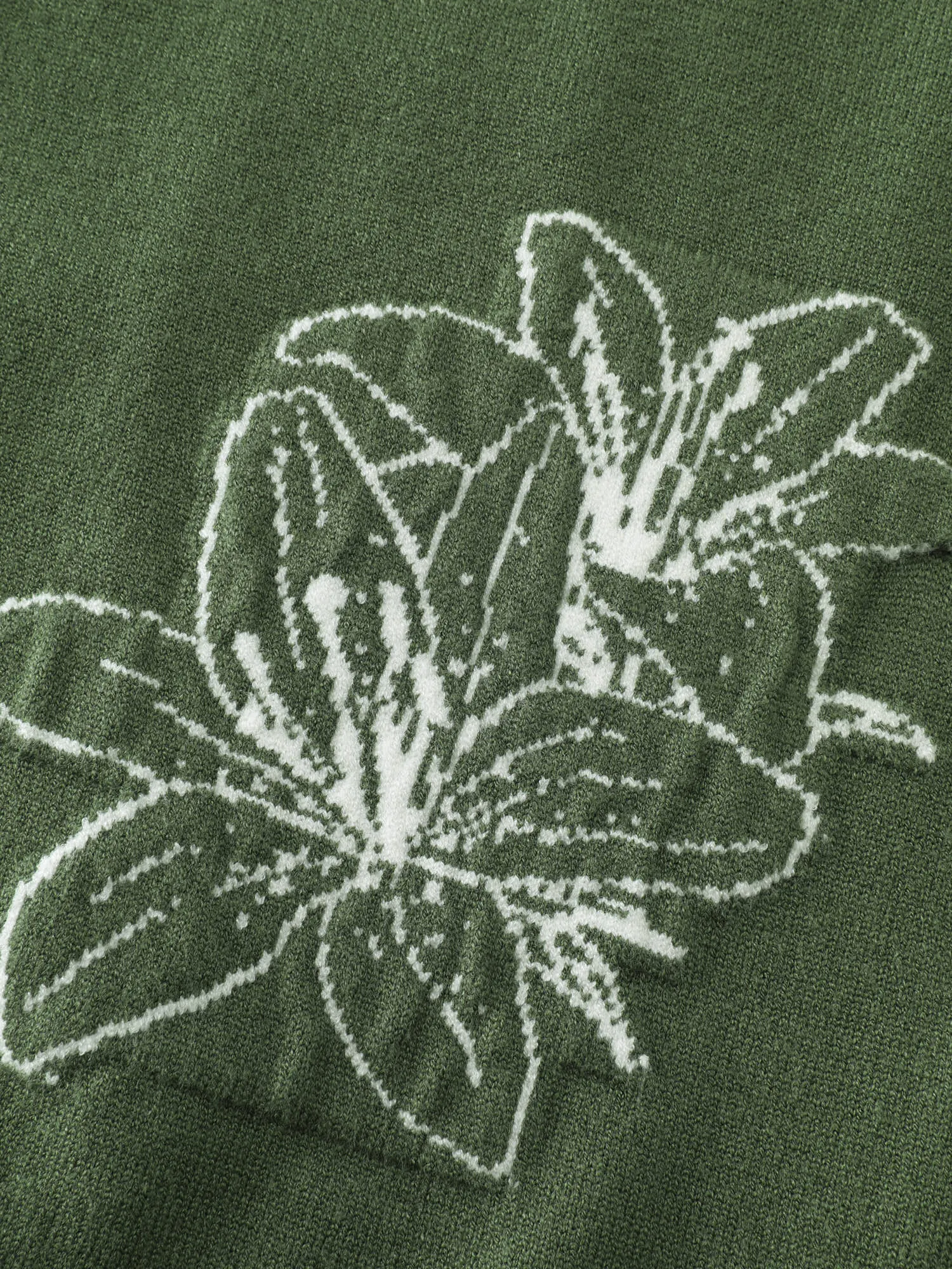 Floral Pattern Jacquard Button Knit Cardigan sold by Bloomchic product image thumbnail 5