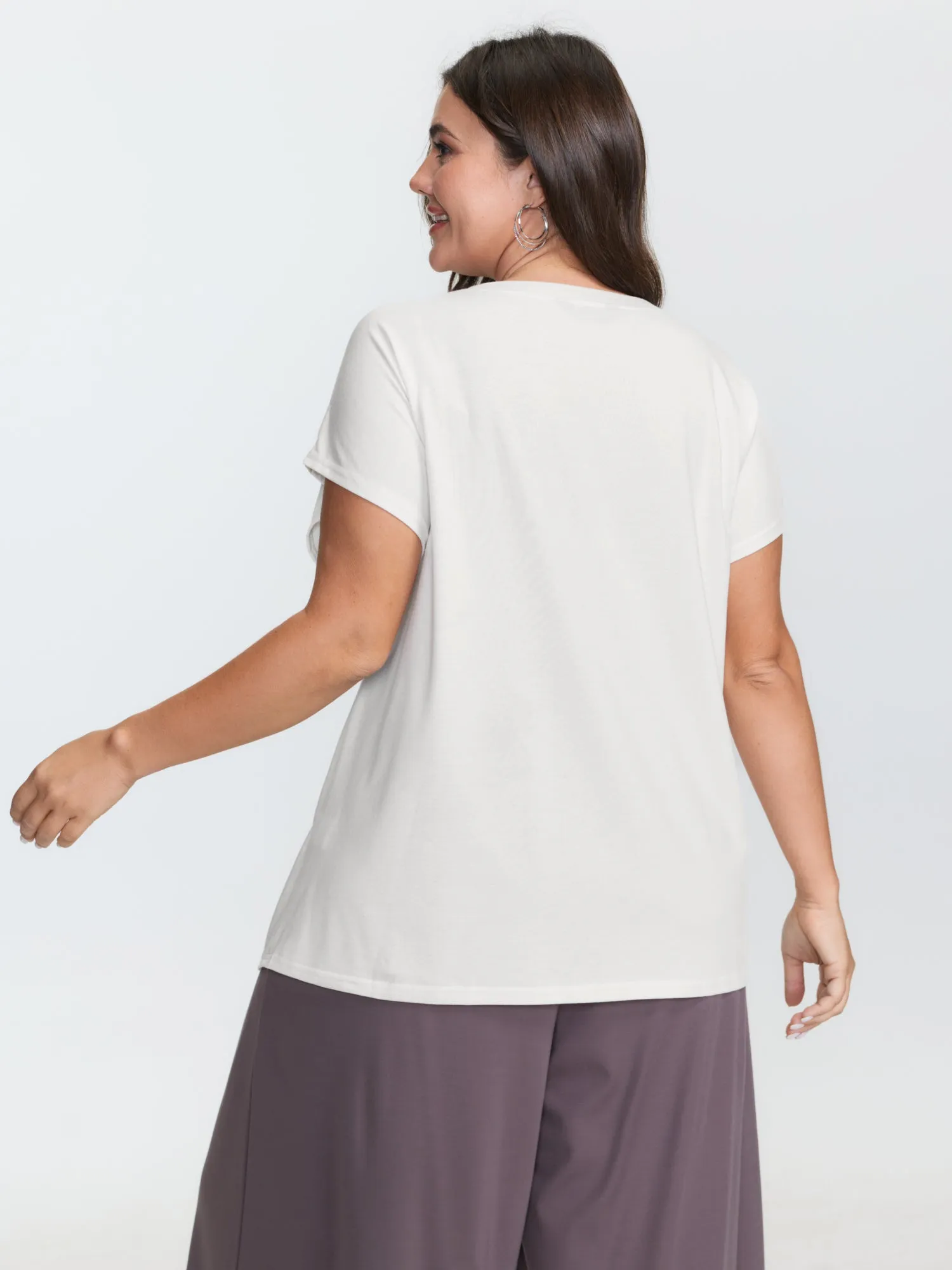 Floral Cut-Out Embroidery T-Shirt sold by Bloomchic product image thumbnail 4