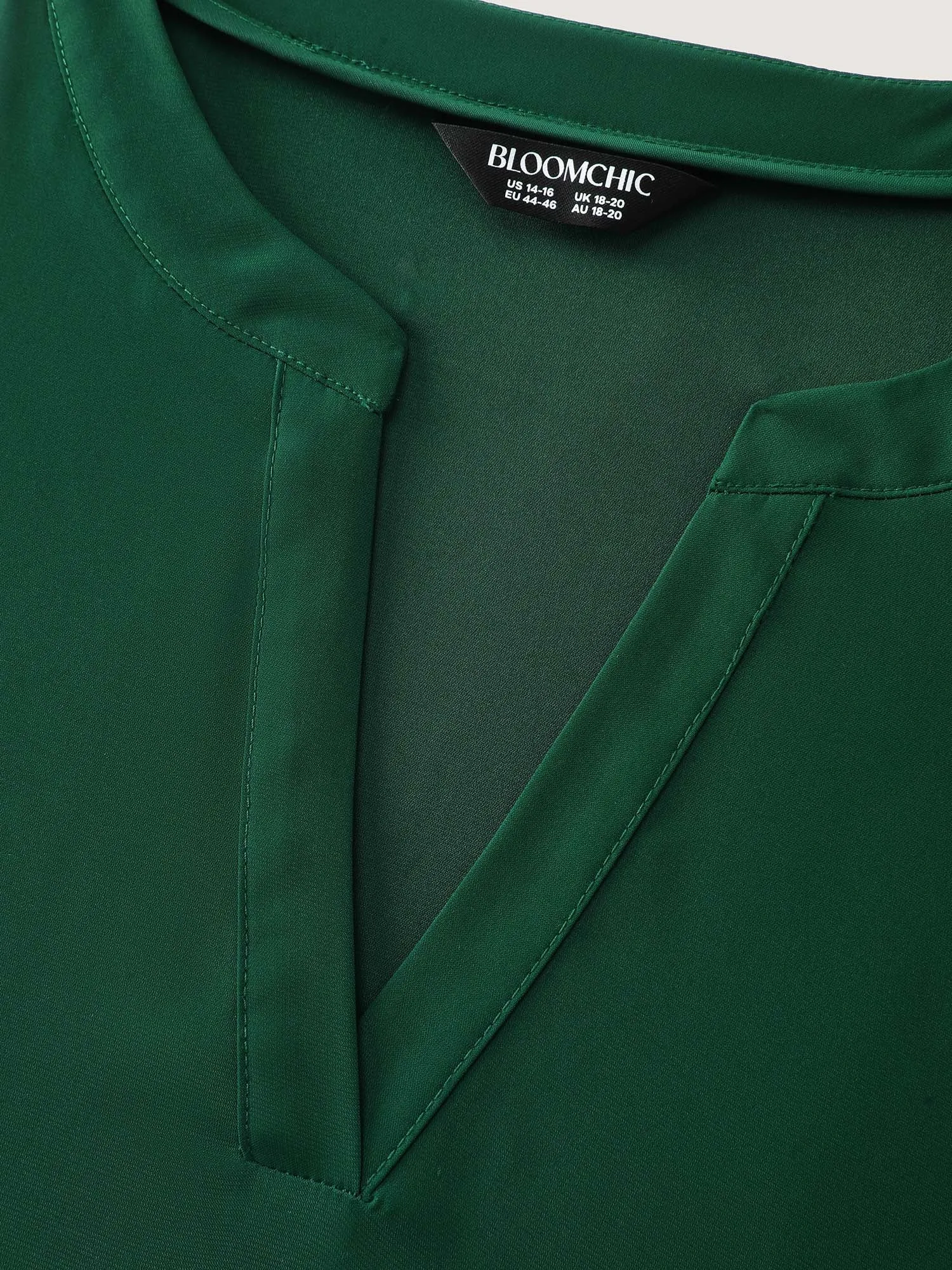 Textured Sleeve Notched Collar Blouse sold by Bloomchic product image thumbnail 5