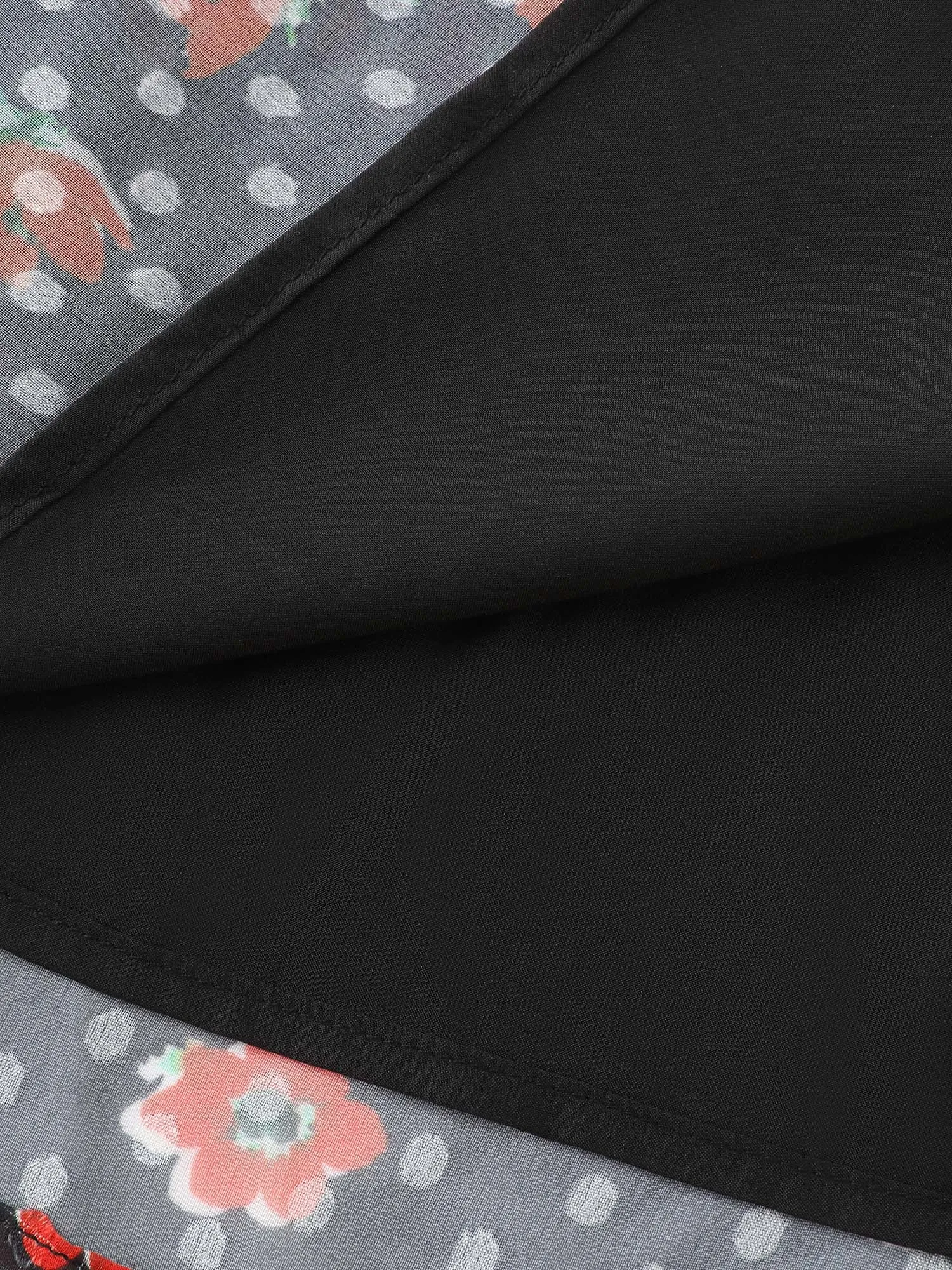 Floral Print Ruffled Sleeve Textured Blouse sold by Bloomchic product image thumbnail 5