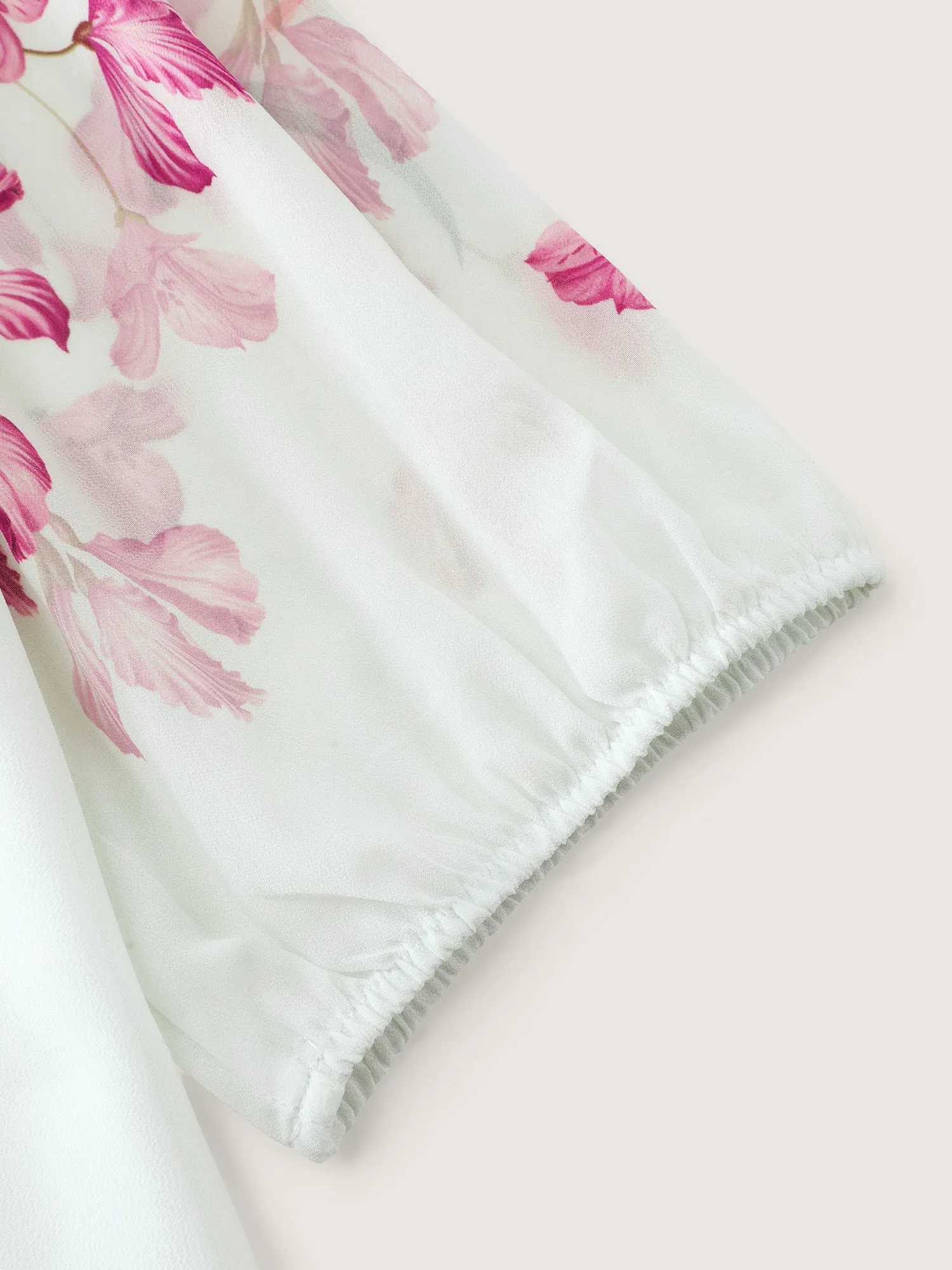 Floral Print Layered Notched Collar Blouse sold by Bloomchic product image thumbnail 5