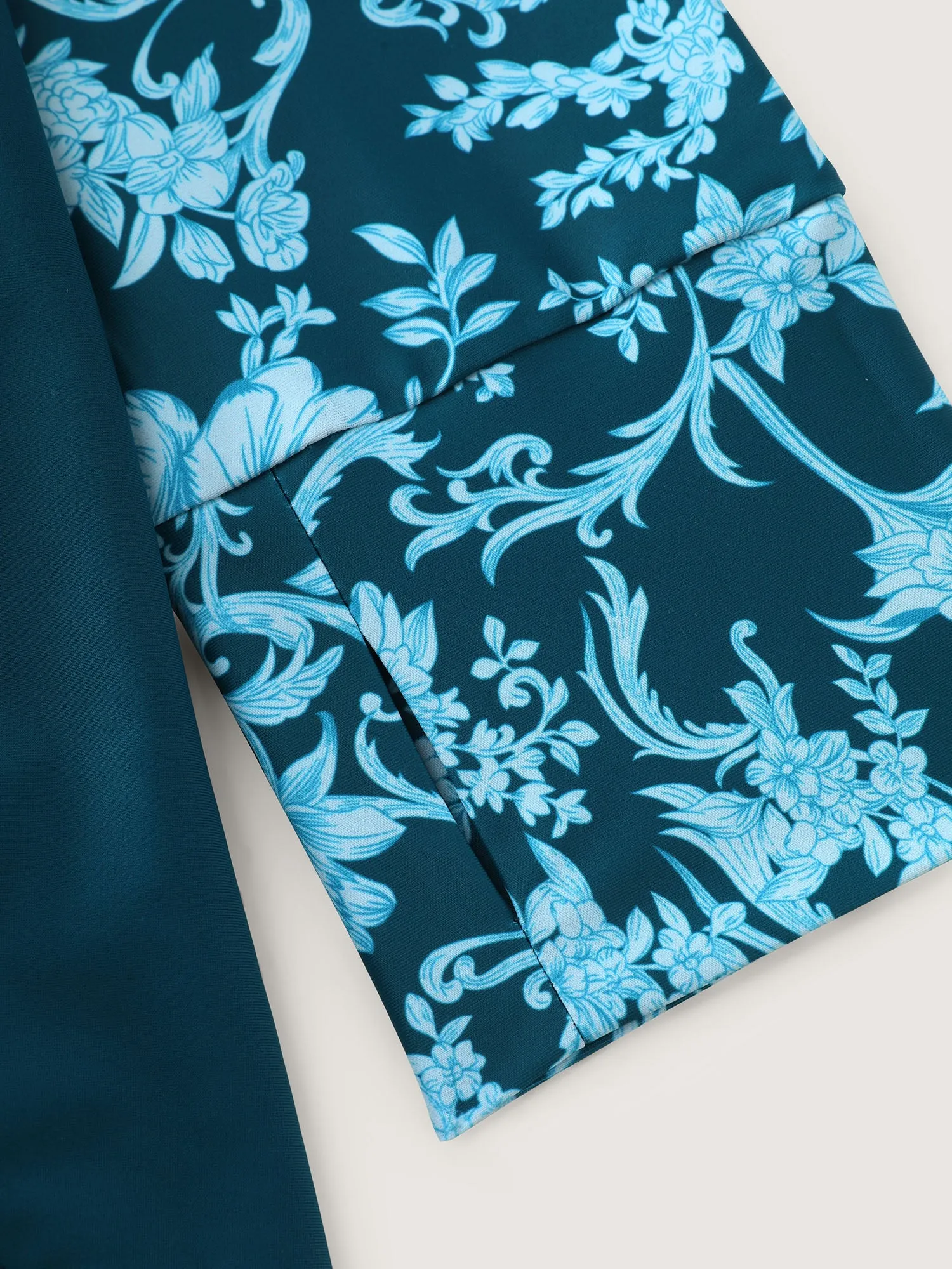 Floral Print Zipper Front One-Piece Swimsuit sold by Bloomchic product image thumbnail 5