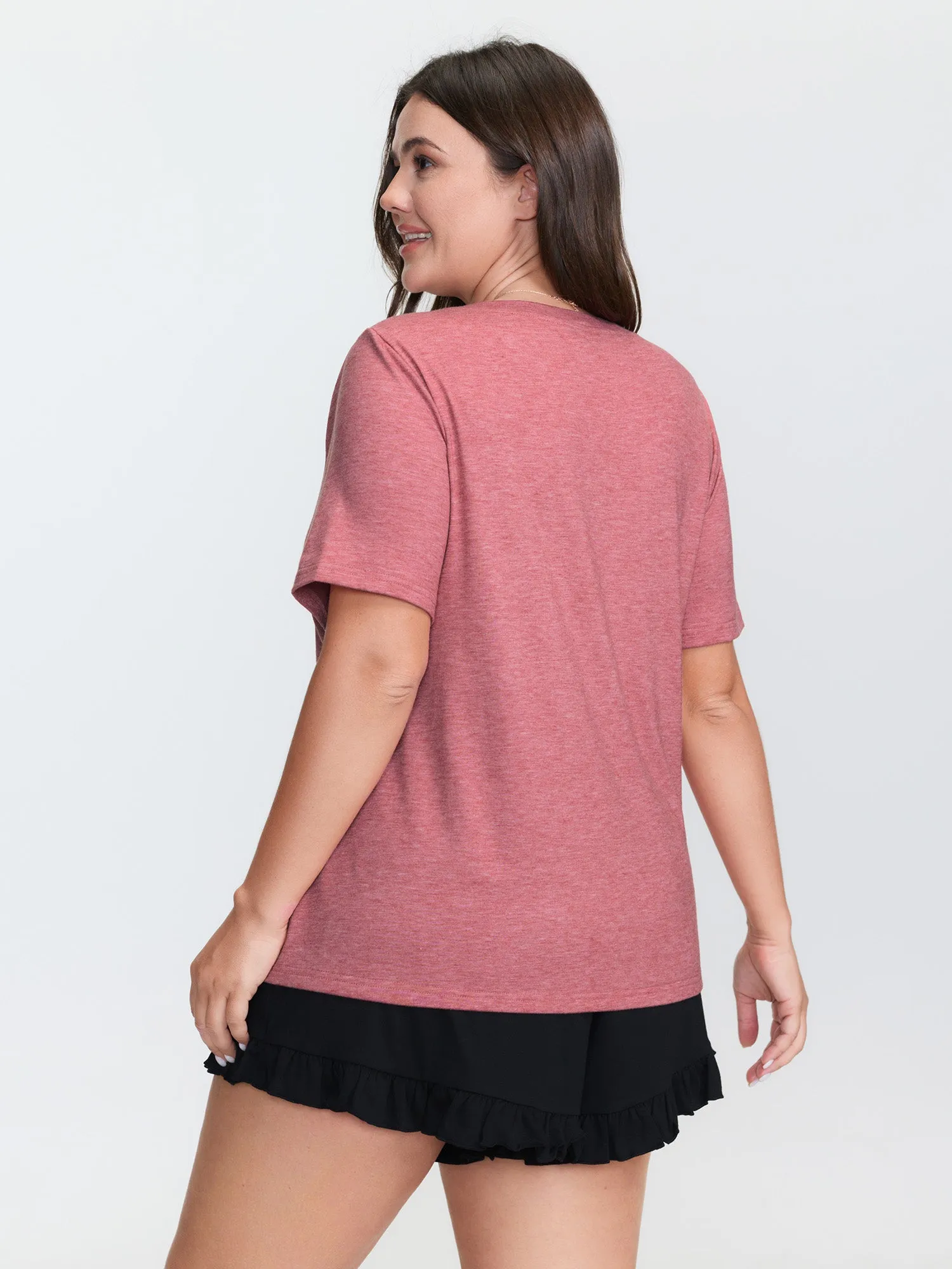 Supersoft Floral Print Round Neck T-Shirt sold by Bloomchic product image thumbnail 4