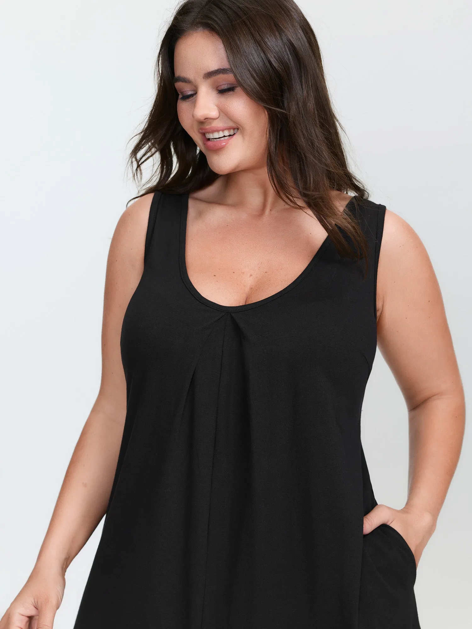 Cotton Stretchy V-Neck Pocket Jumpsuit sold by Bloomchic product image thumbnail 3