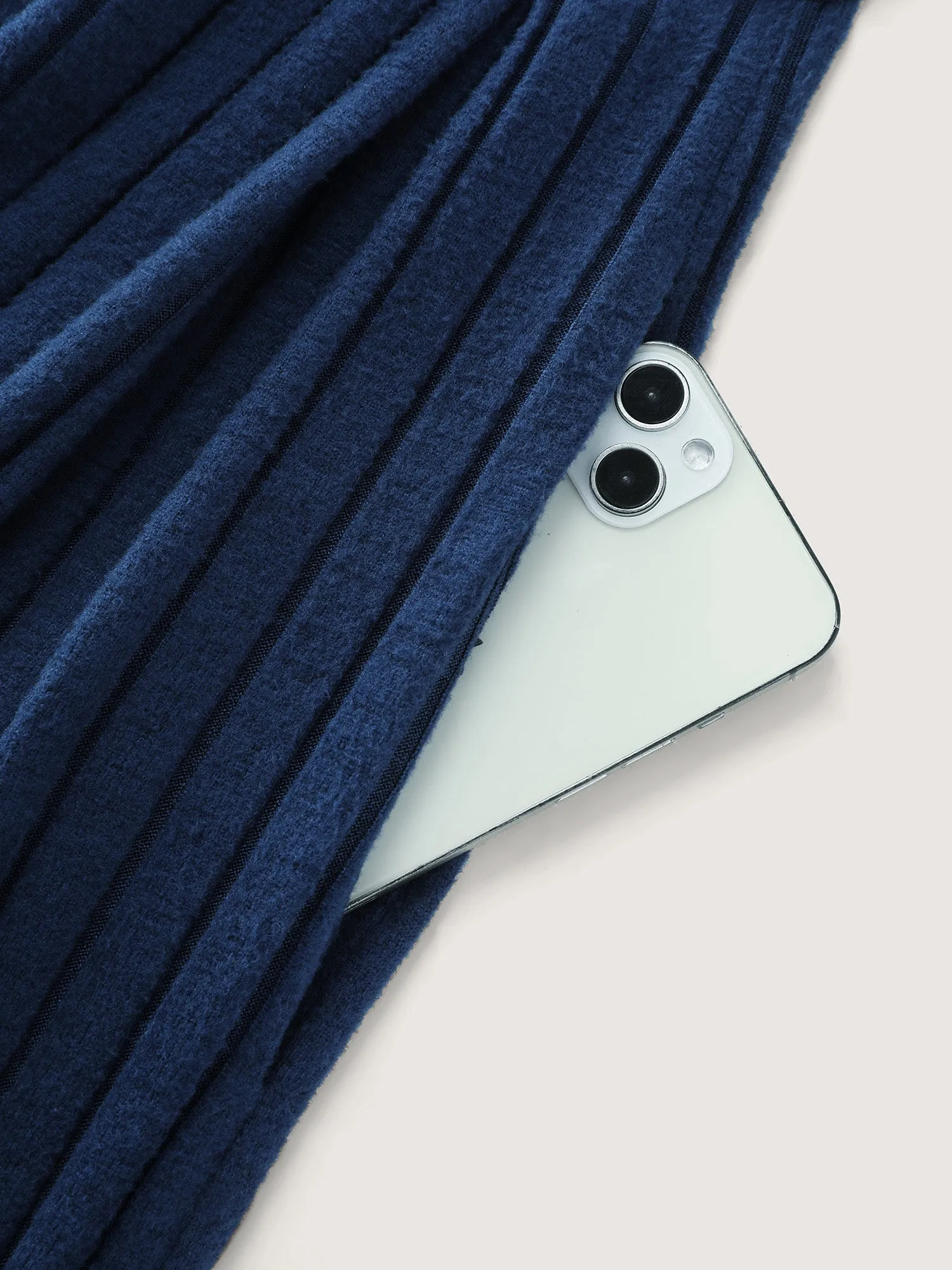 Stretchy Textured Round Neck Mini Dress sold by Bloomchic product image thumbnail 5