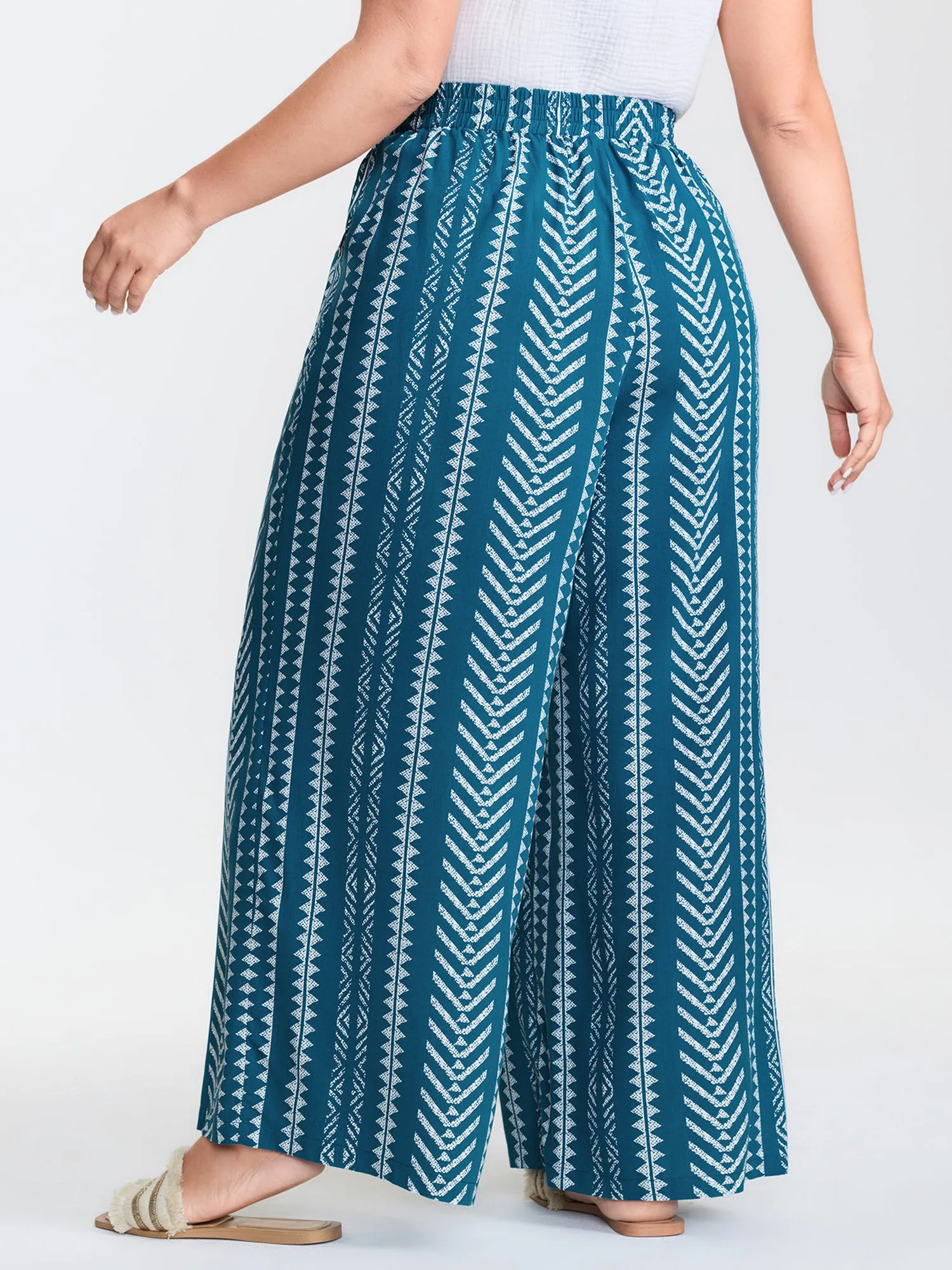 Striped Pockets Wide-Leg Pants sold by Bloomchic product image thumbnail 5