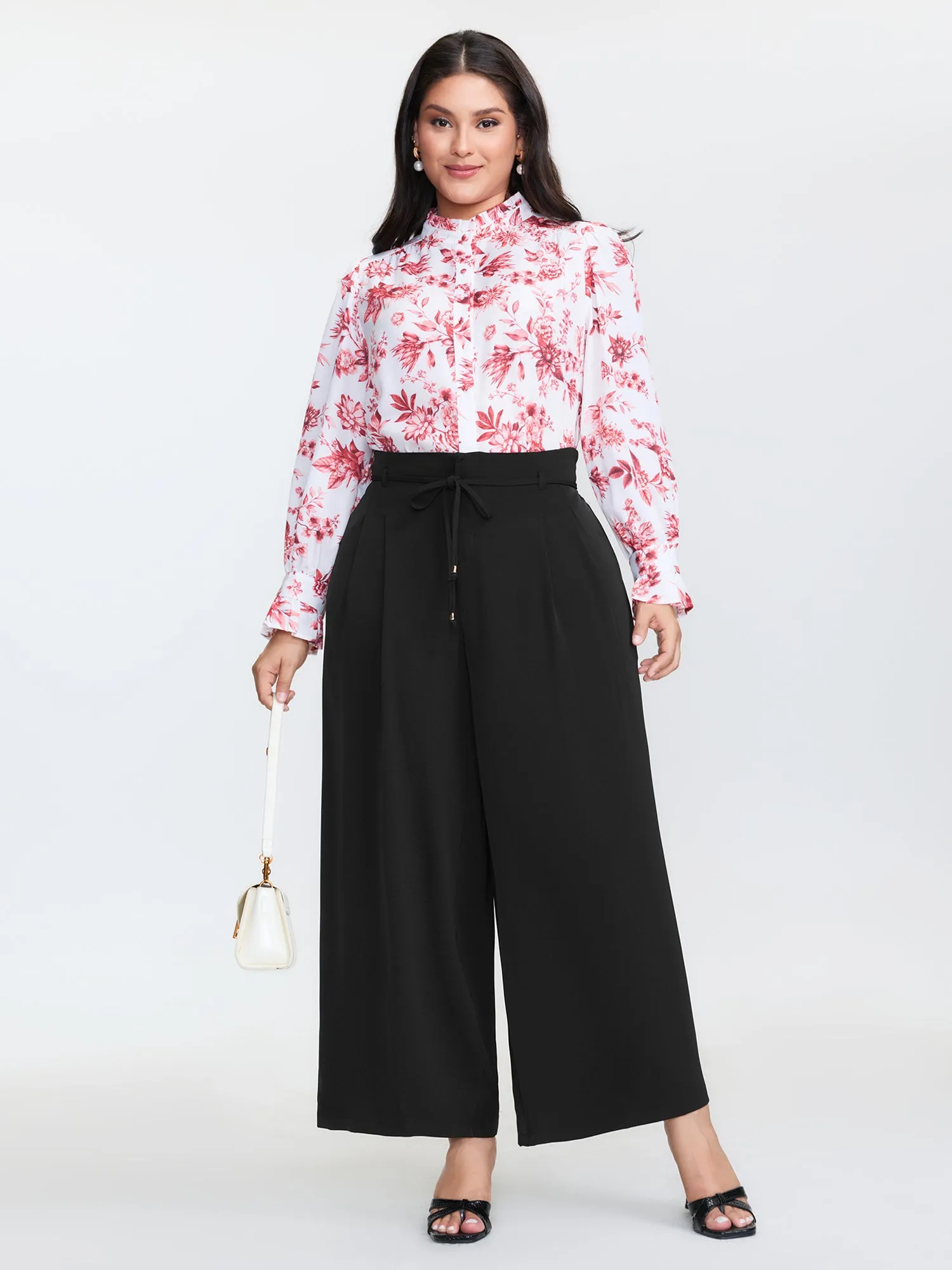 Stretchy Waist Drawstring Pockets Pants sold by Bloomchic product image thumbnail 2