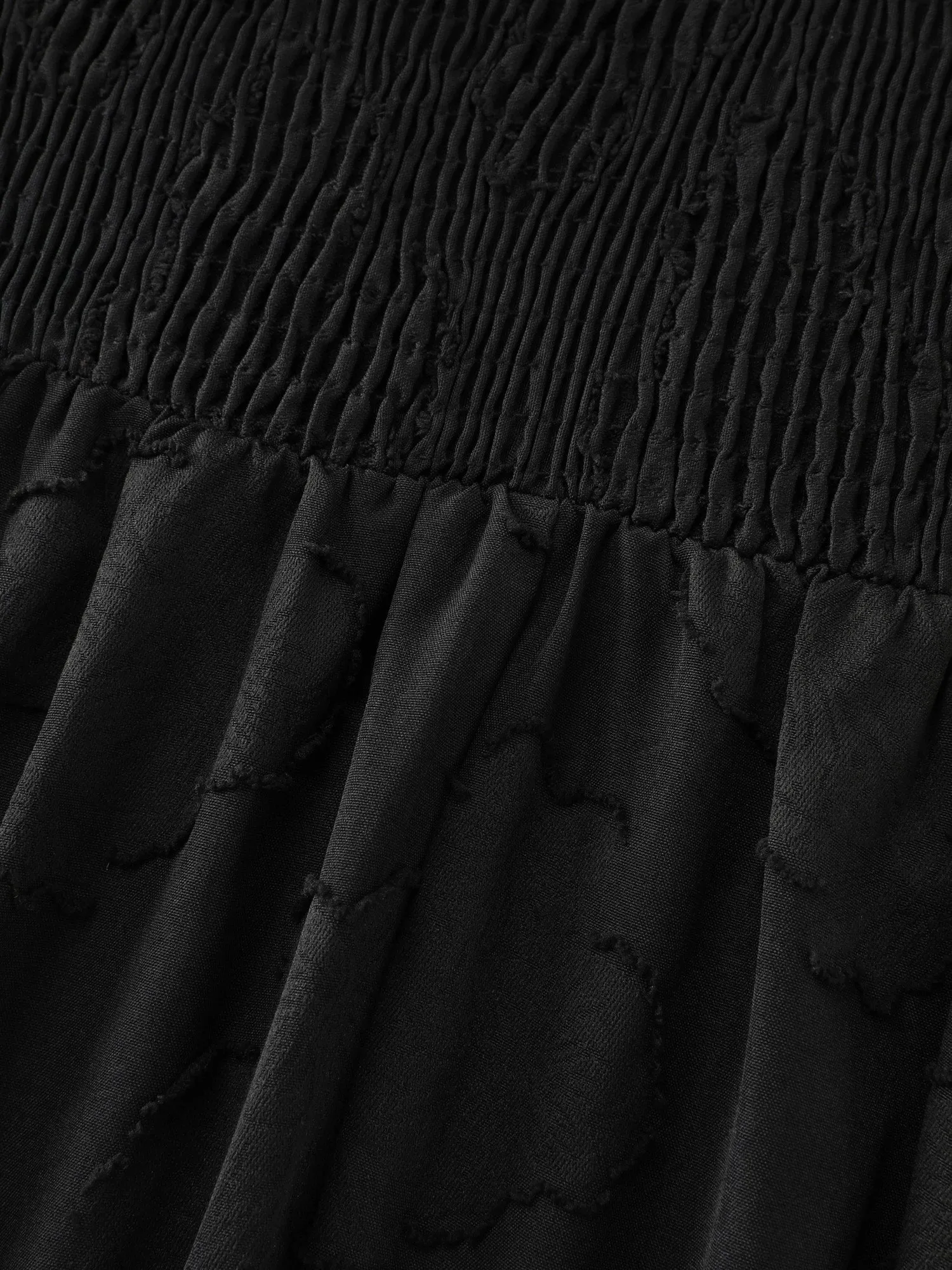 Jacquard Pockets Slit Shirred Back Midi Dress sold by Bloomchic product image thumbnail 5