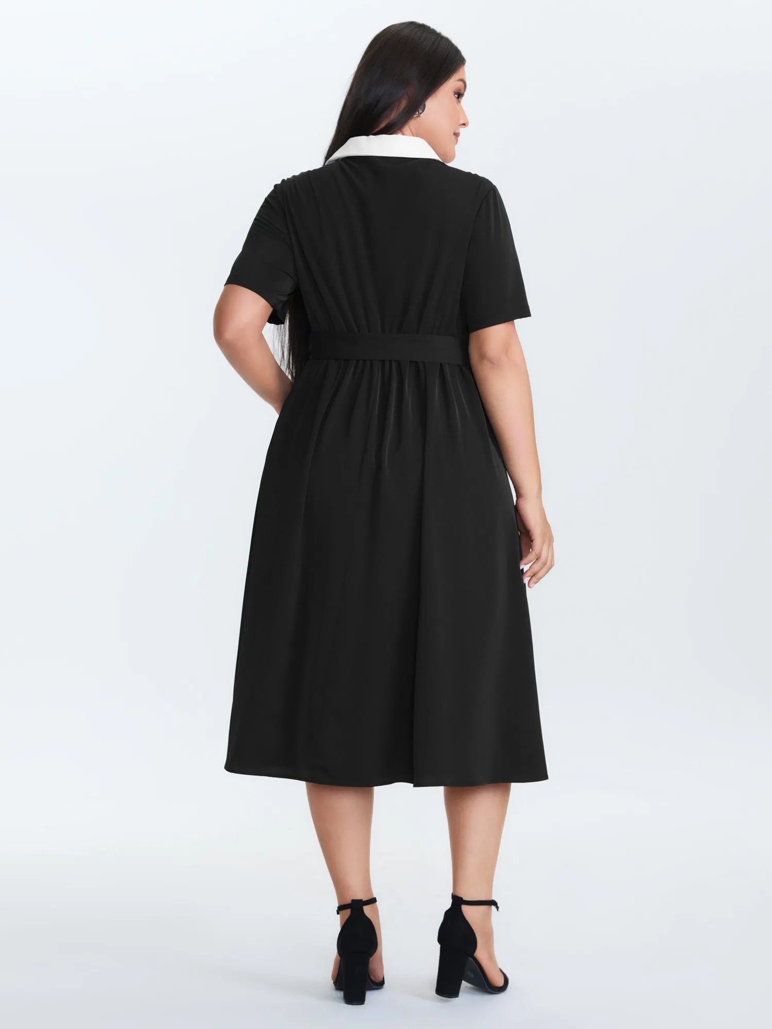 2-in-1 Stretchy Belted Midi Dress sold by Bloomchic product image thumbnail 4