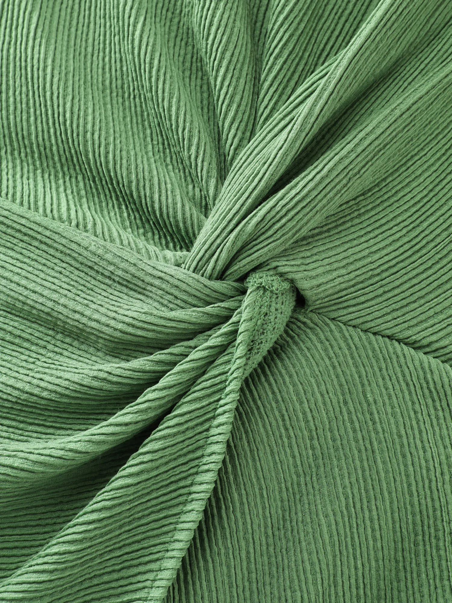 Knotted Side Waist Slit T-Shirt sold by Bloomchic product image thumbnail 5