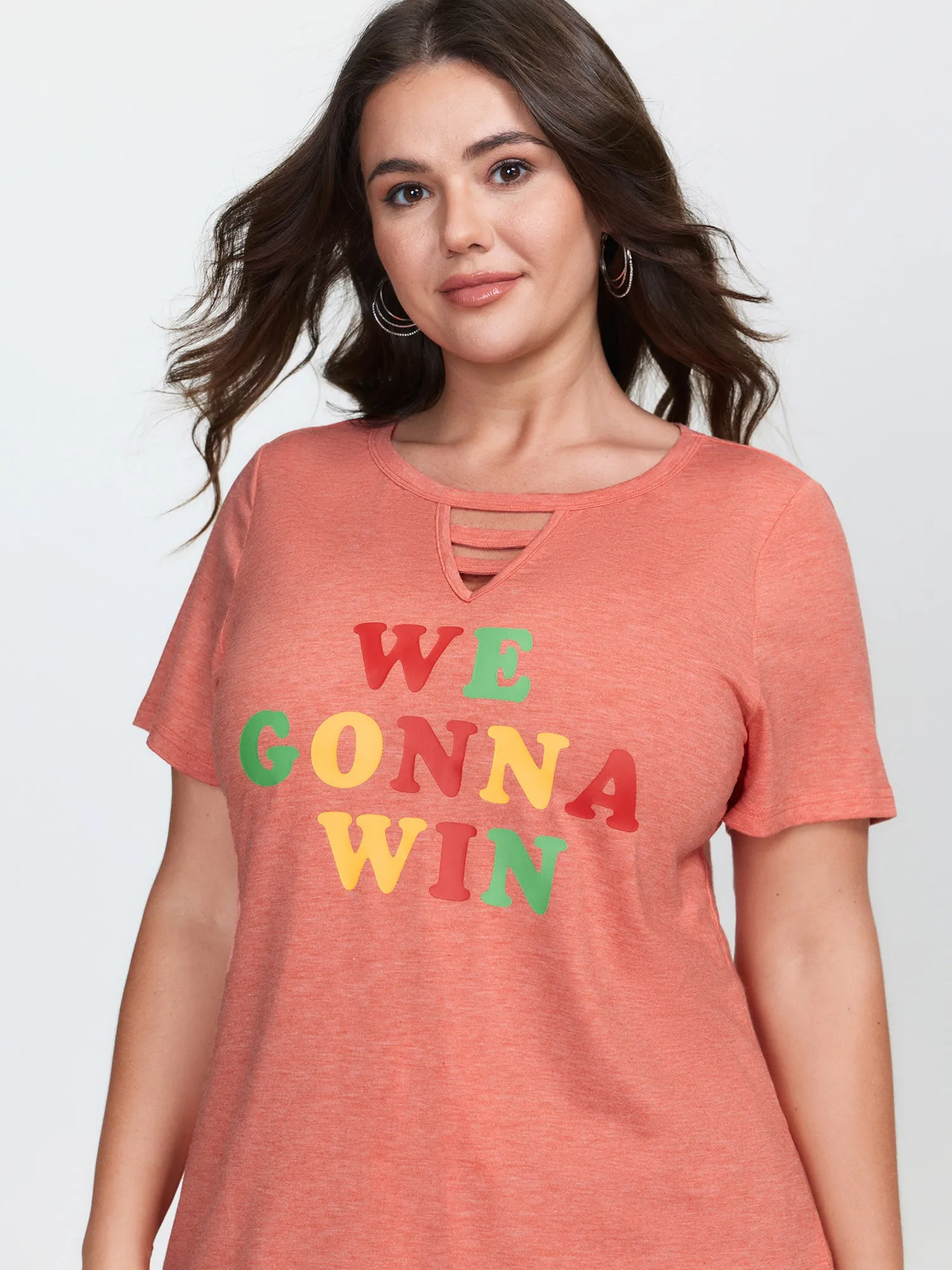 Supersoft We Gonna Win Cut-Out T-Shirt sold by Bloomchic product image thumbnail 3