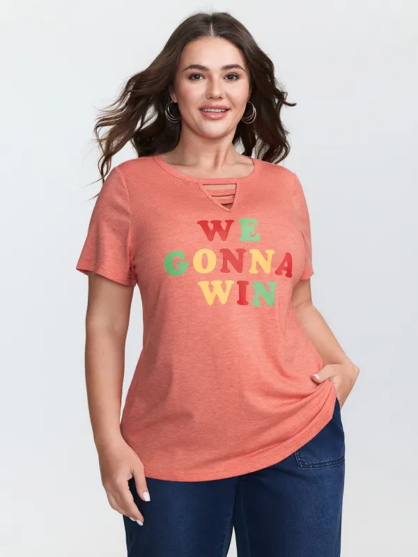 Supersoft We Gonna Win Cut-Out T-Shirt sold by Bloomchic