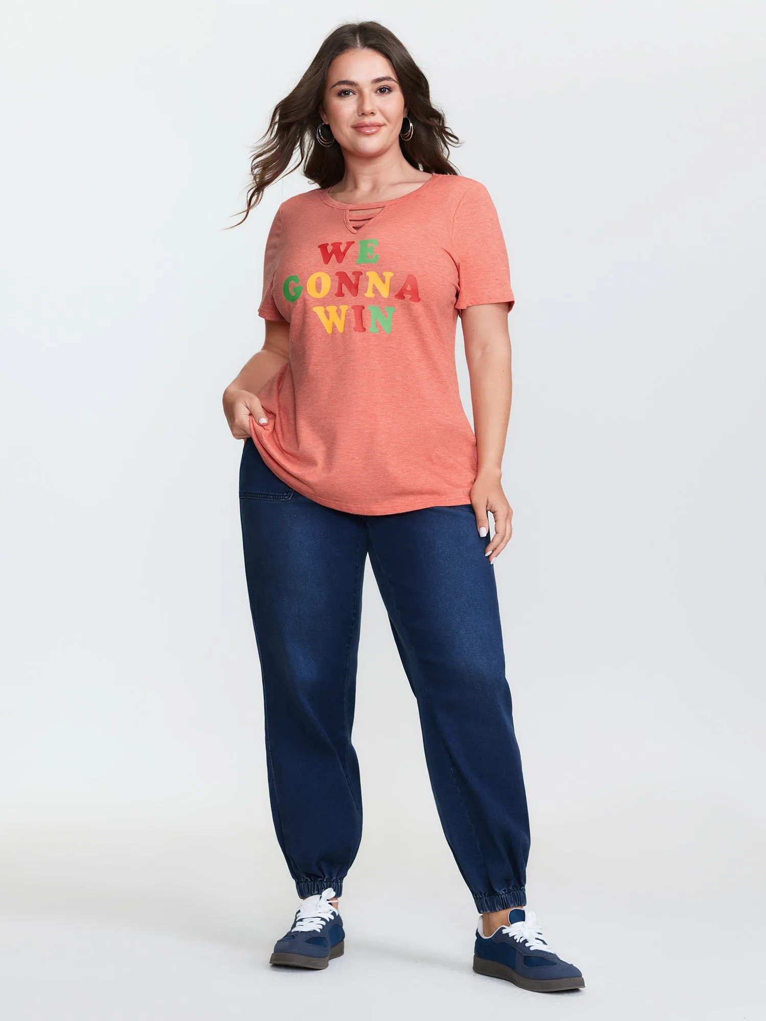 Supersoft We Gonna Win Cut-Out T-Shirt sold by Bloomchic product image thumbnail 2