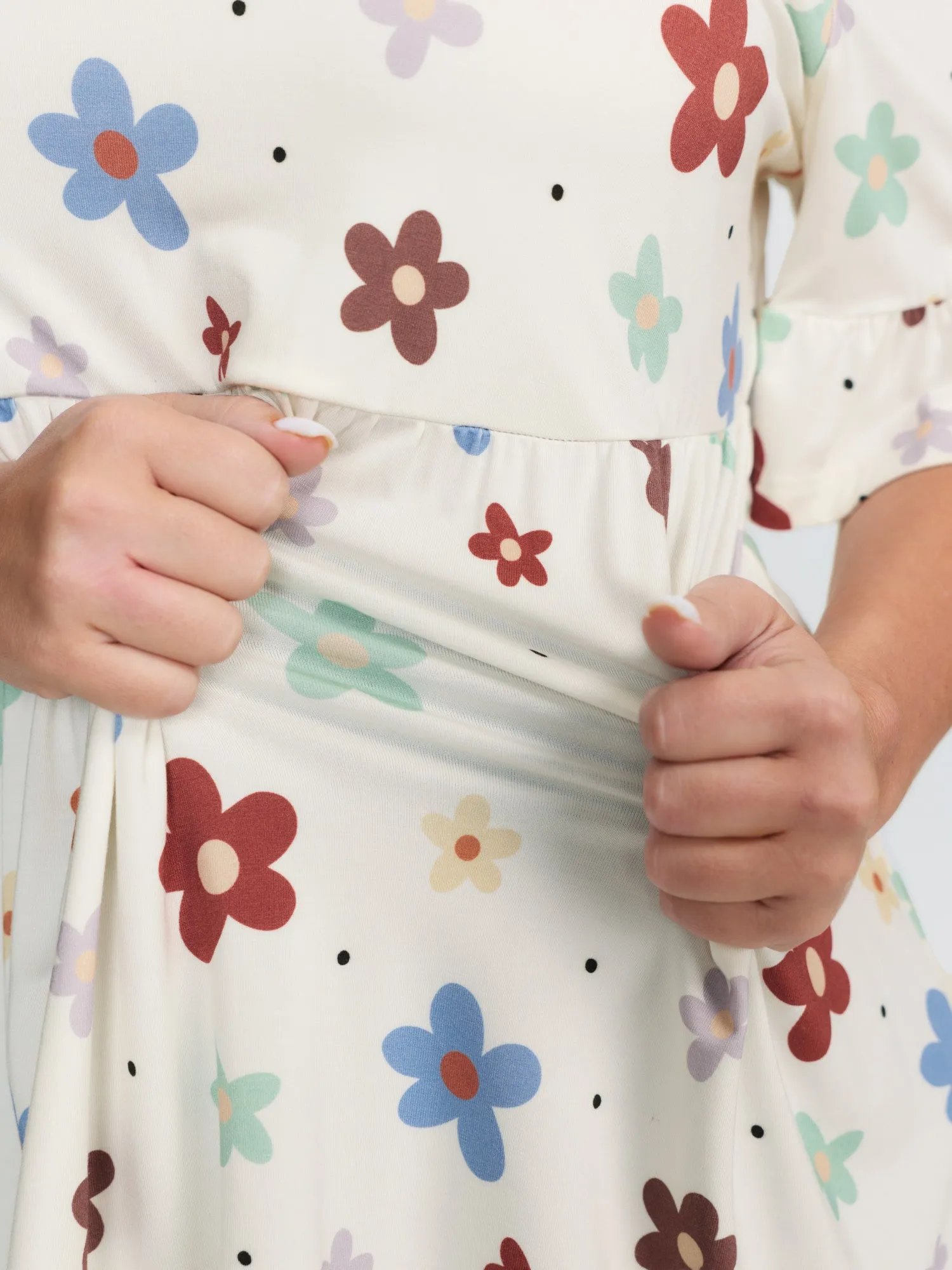 Floral Print Stretchy Knit Top sold by Bloomchic product image thumbnail 4