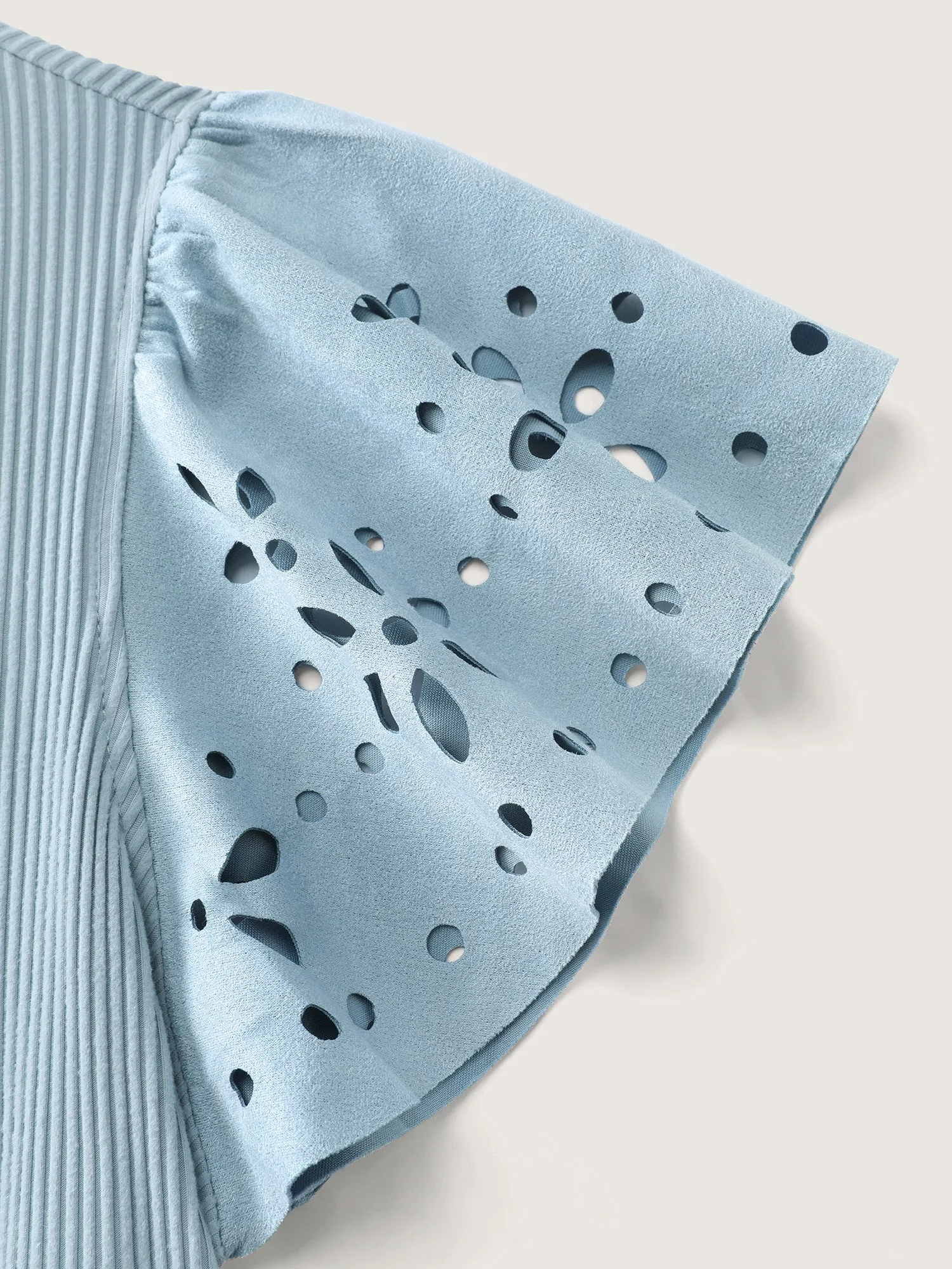 Flutter Sleeve Round Neck Knit Top sold by Bloomchic product image thumbnail 5