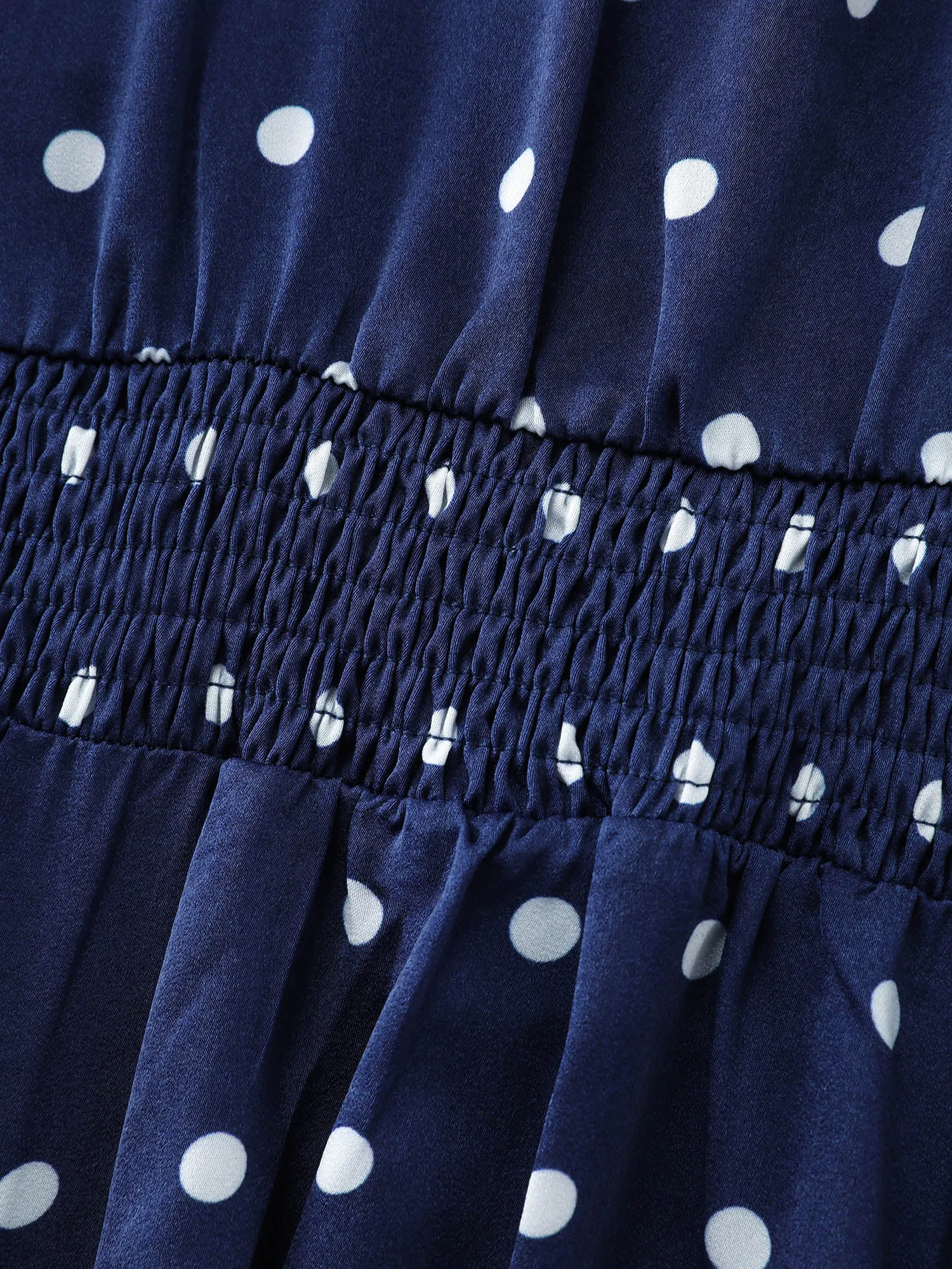 Retro Polka Dots Cinched-Waist Blouse sold by Bloomchic product image thumbnail 5