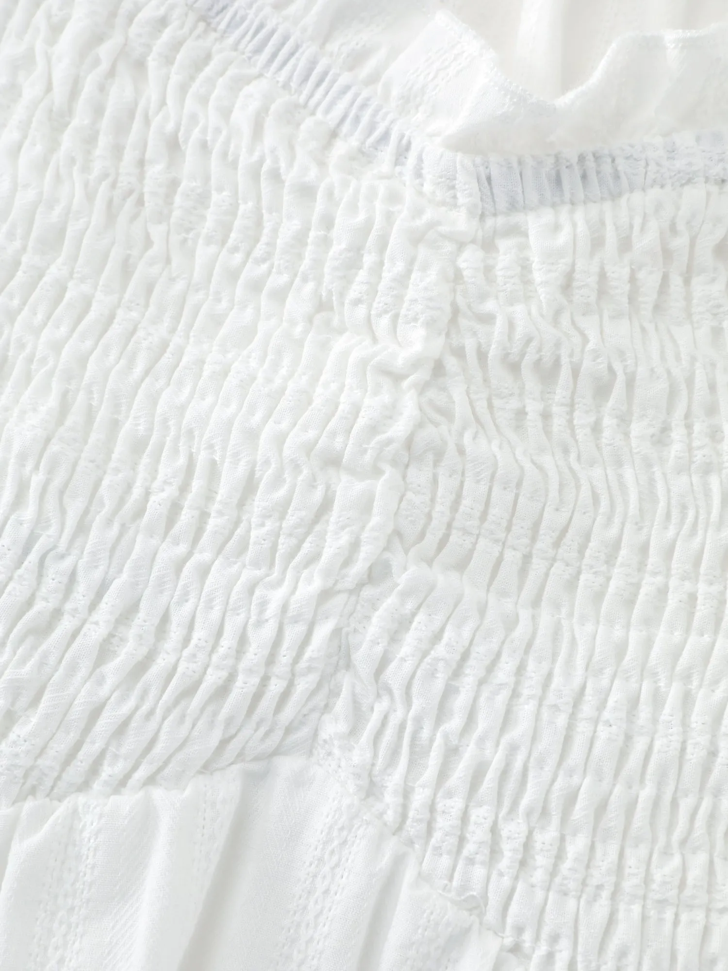 Cotton Off-Shoulder Lace Trim Sleeve Blouse sold by Bloomchic product image thumbnail 5