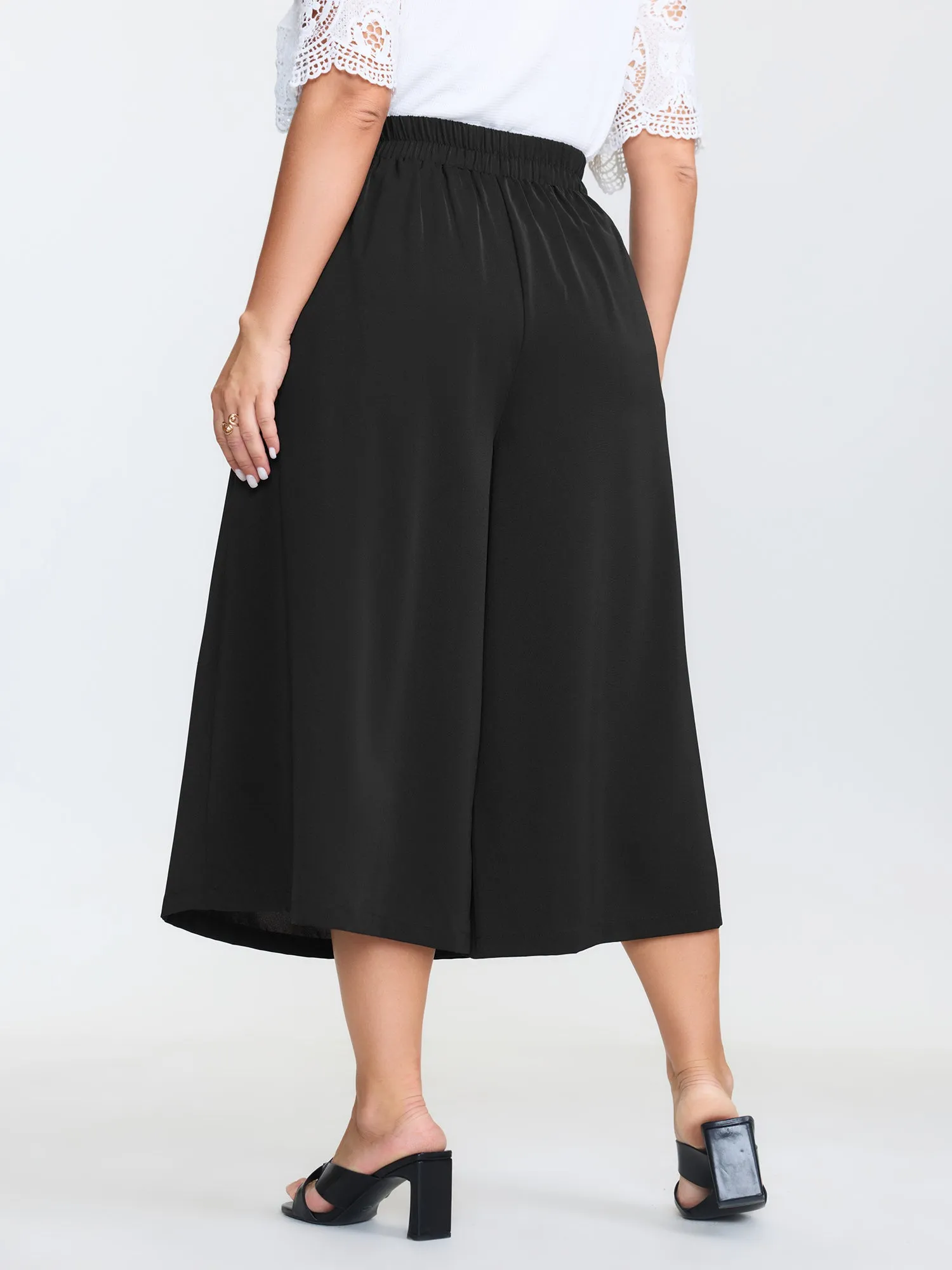 Stretchy Waist Wide-Leg Pants sold by Bloomchic product image thumbnail 5