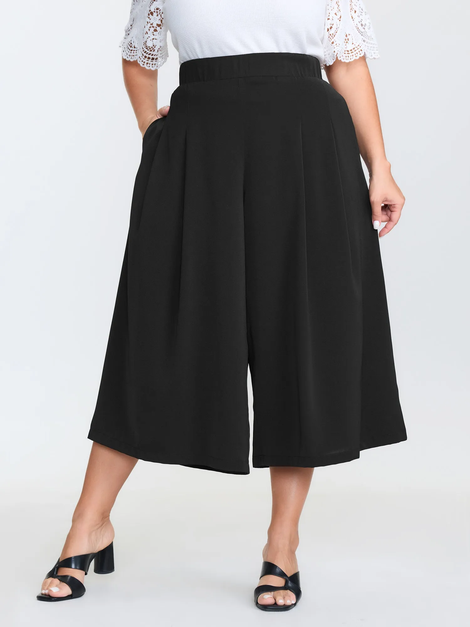Stretchy Waist Wide-Leg Pants sold by Bloomchic